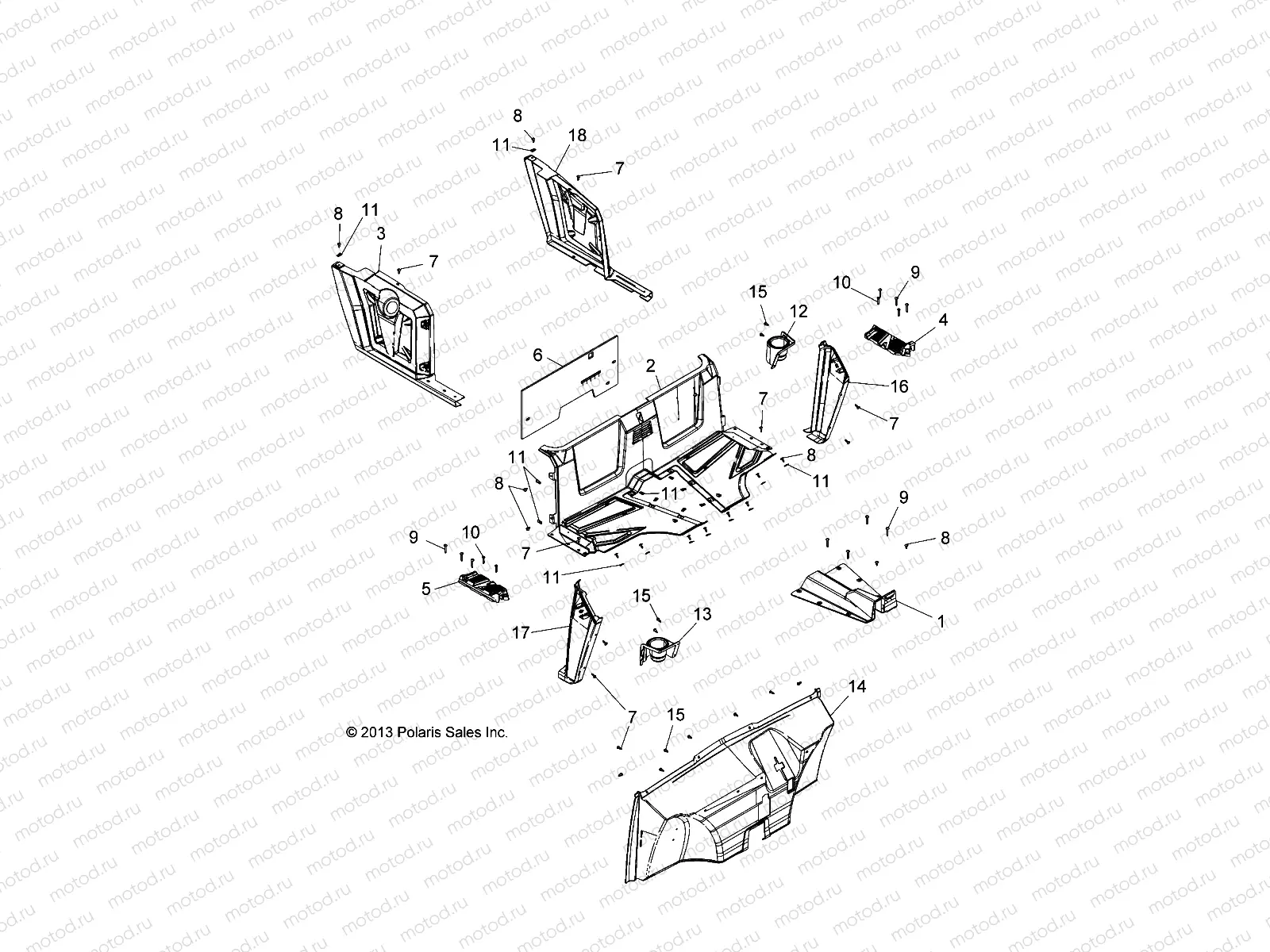 BODY | BODY, FLOOR and FENDERS - R14RH57FX (49RGRFLOOR14570)