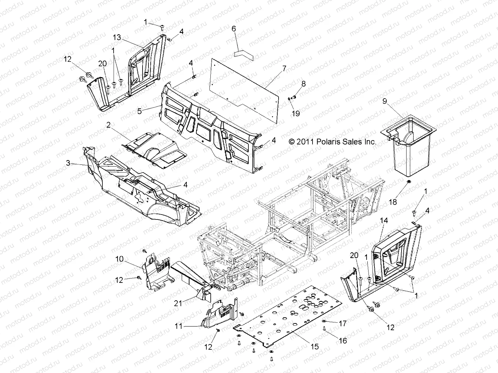 BODY | BODY, FLOOR and FENDERS - R14TH76AA/AC/EAS/AAC/ACC/EASC (49RGRMOLDINGS12800XP)
