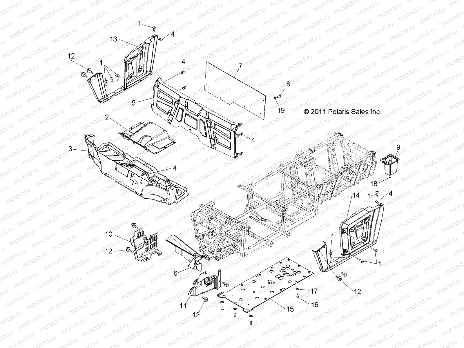 BODY | BODY, FLOOR and FENDERS - R15RAA76AA/AJ (49RGRMOLDINGS126X6)