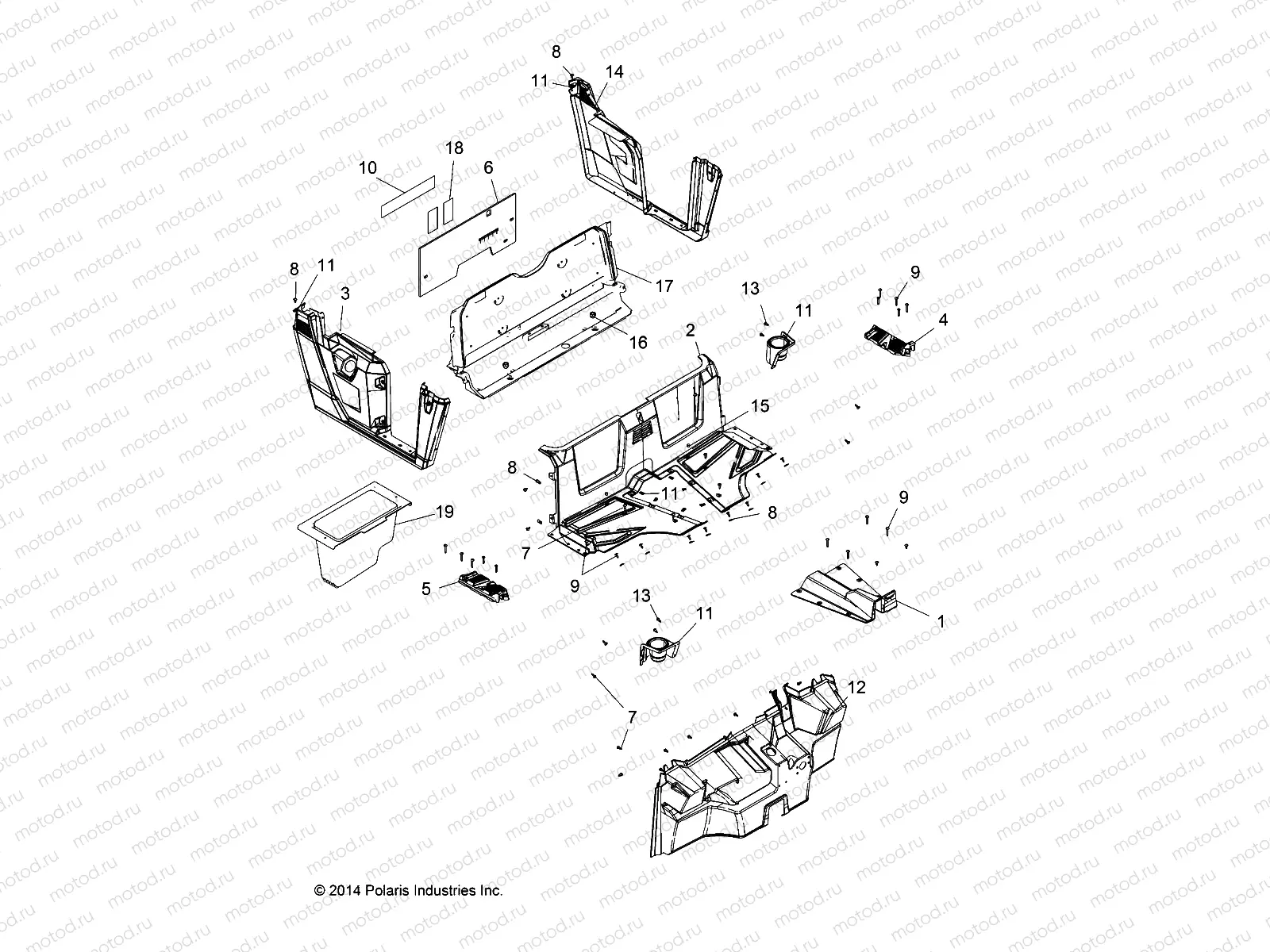 BODY | BODY, FLOOR and FENDERS - R15RMA57AA/AR/AZ/AC/LA/H57AR (49RGRFLOOR15570)