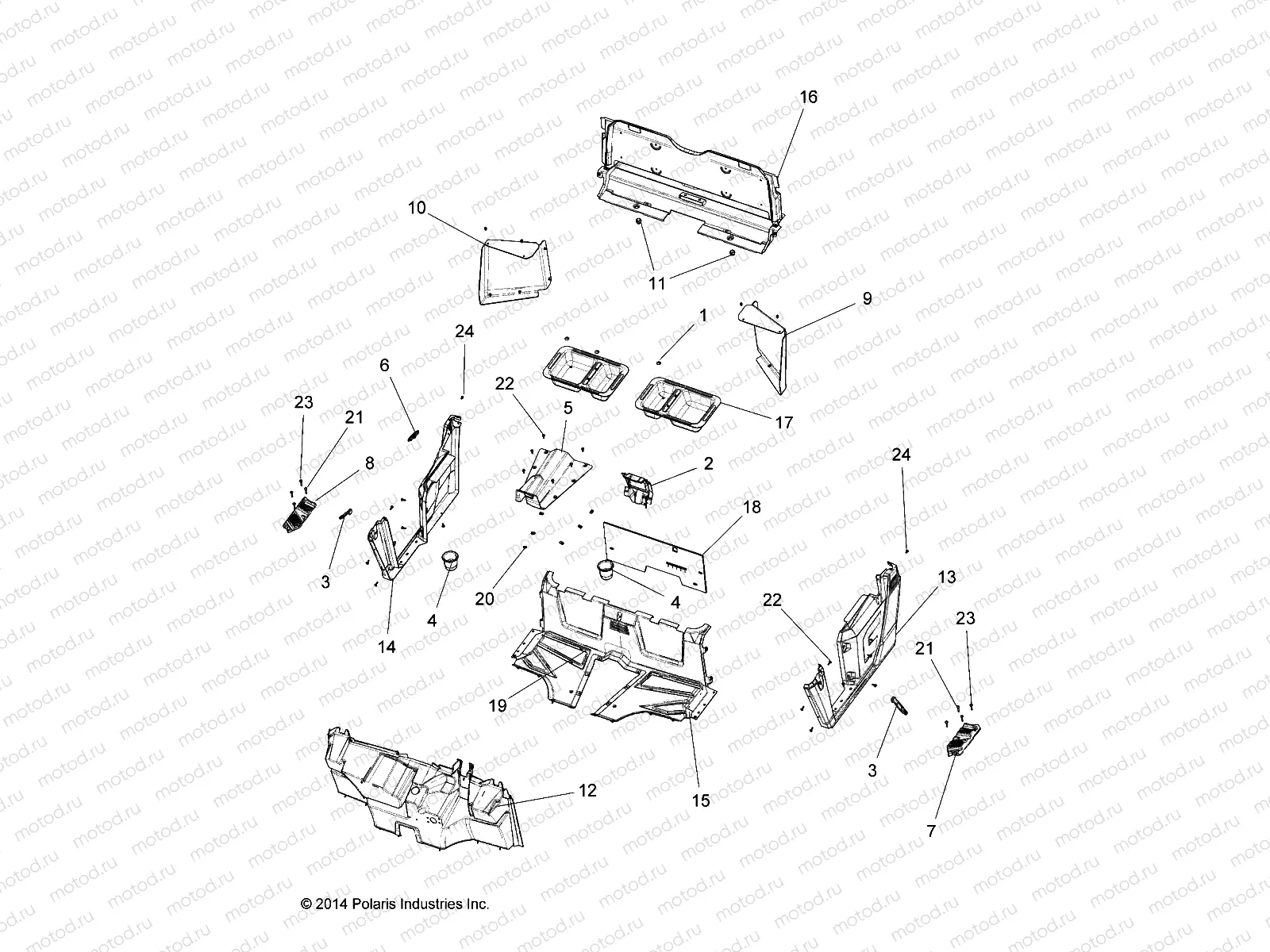 BODY | BODY, FLOOR and FENDERS - R15RMAE4GJ/GC/EJ (49RGRMOLDINGS15EV)