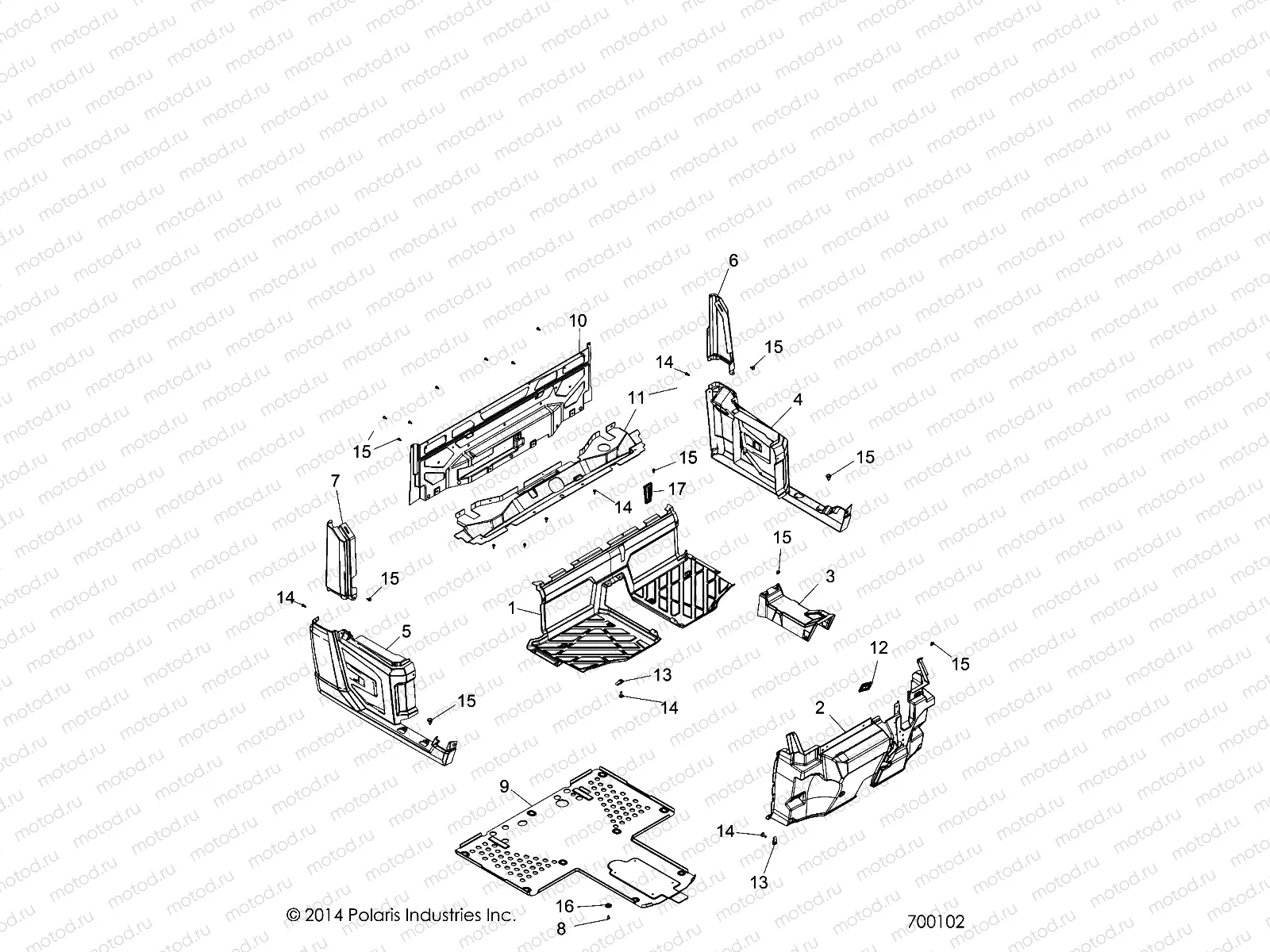 BODY | BODY, FLOOR and FENDERS - R15RTE87FA (700102)