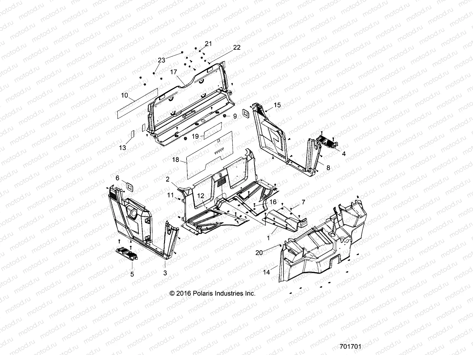 BODY | BODY, FLOOR and FENDERS - R17RME57F1/S57C1/F1/CK/E1/EK/T57C1/E1/A57F1 (701701)