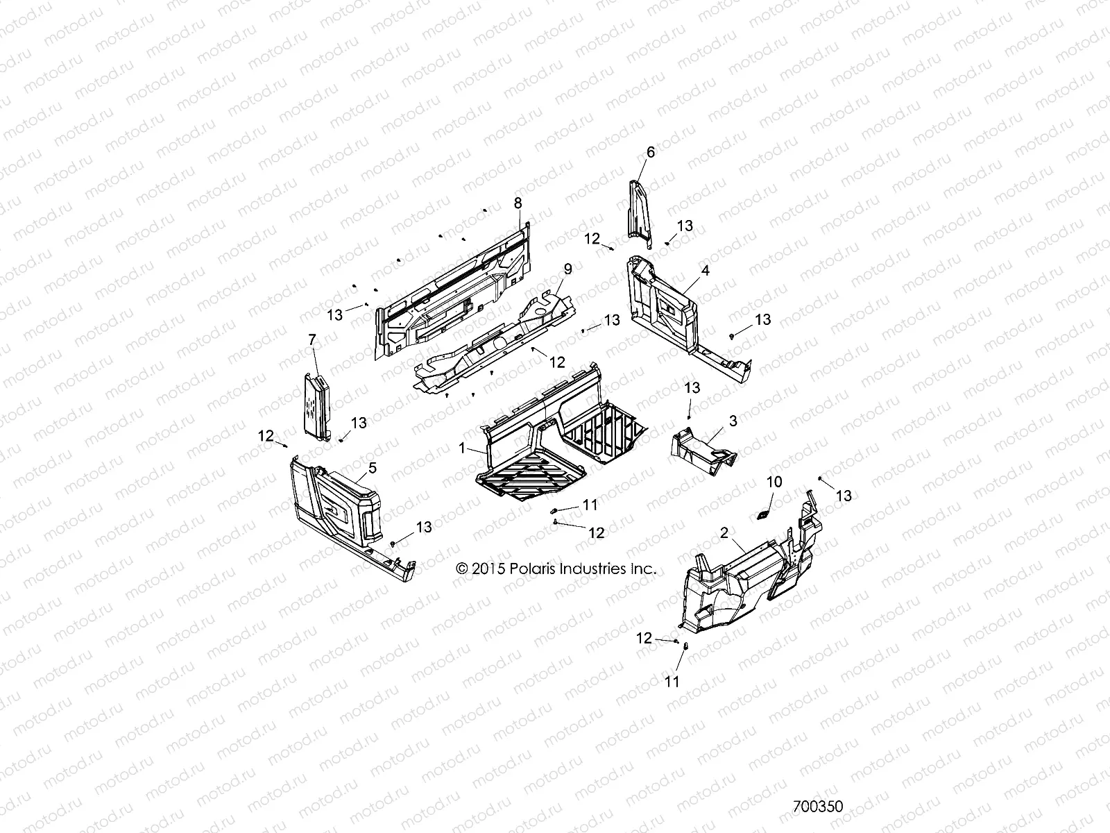 BODY | BODY, FLOOR and FENDERS - R18RTED1F1/SD1C1 (700350)