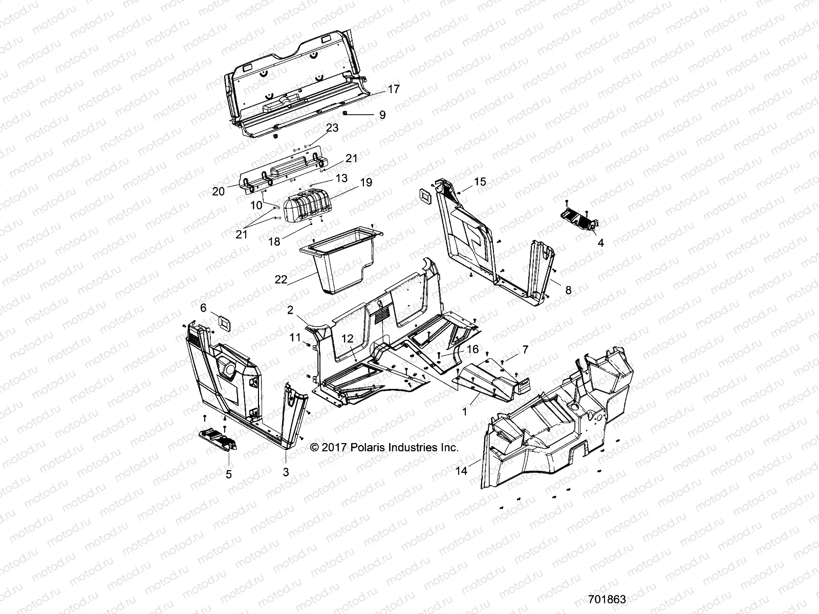 BODY | BODY, FLOOR and FENDERS - R19RMA57B1/B9/L7/EBX (701863)