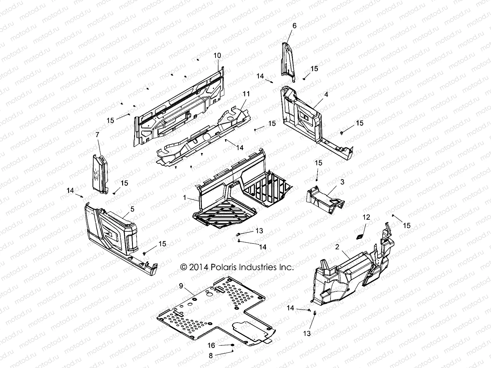 BODY | BODY, FLOOR and FENDERS - R19RT_87 ALL OPTIONS (49RGRFLOOR15900XP)