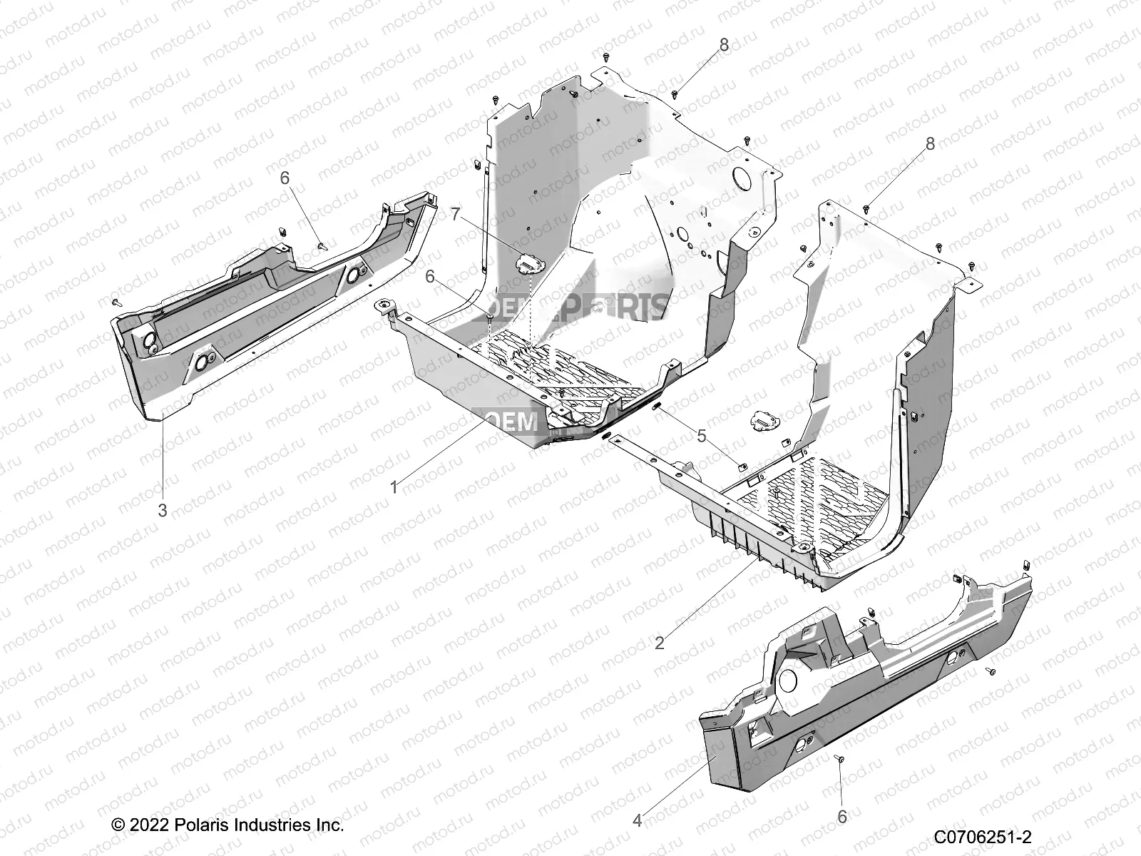 BODY | BODY, FLOOR AND ROCKER - G23GXE99A/99B (C0706251-2)