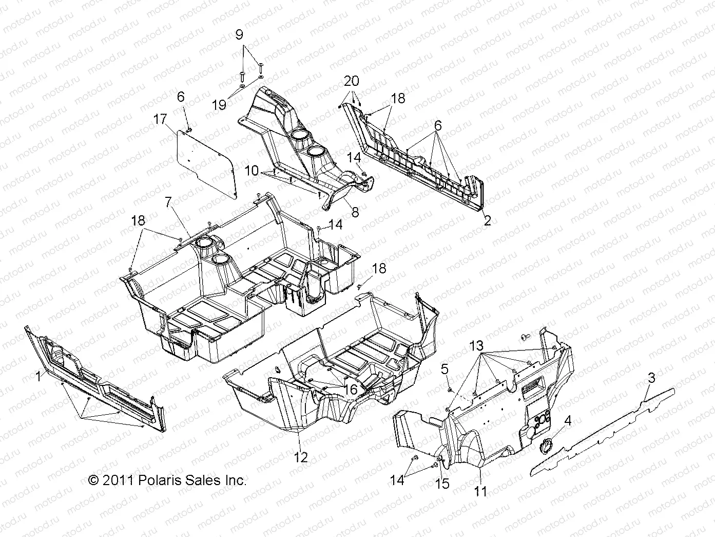 BODY | BODY, FLOOR and ROCKER PANELS - R12XE7EFX (49RGRFLOOR12RZR4I)