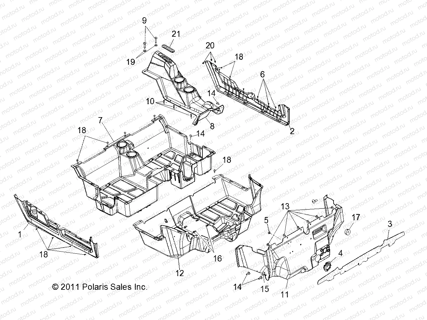 BODY | BODY, FLOOR and ROCKER PANELS - R13XT9EAL (49RGRFLOOR12RZRXP4)