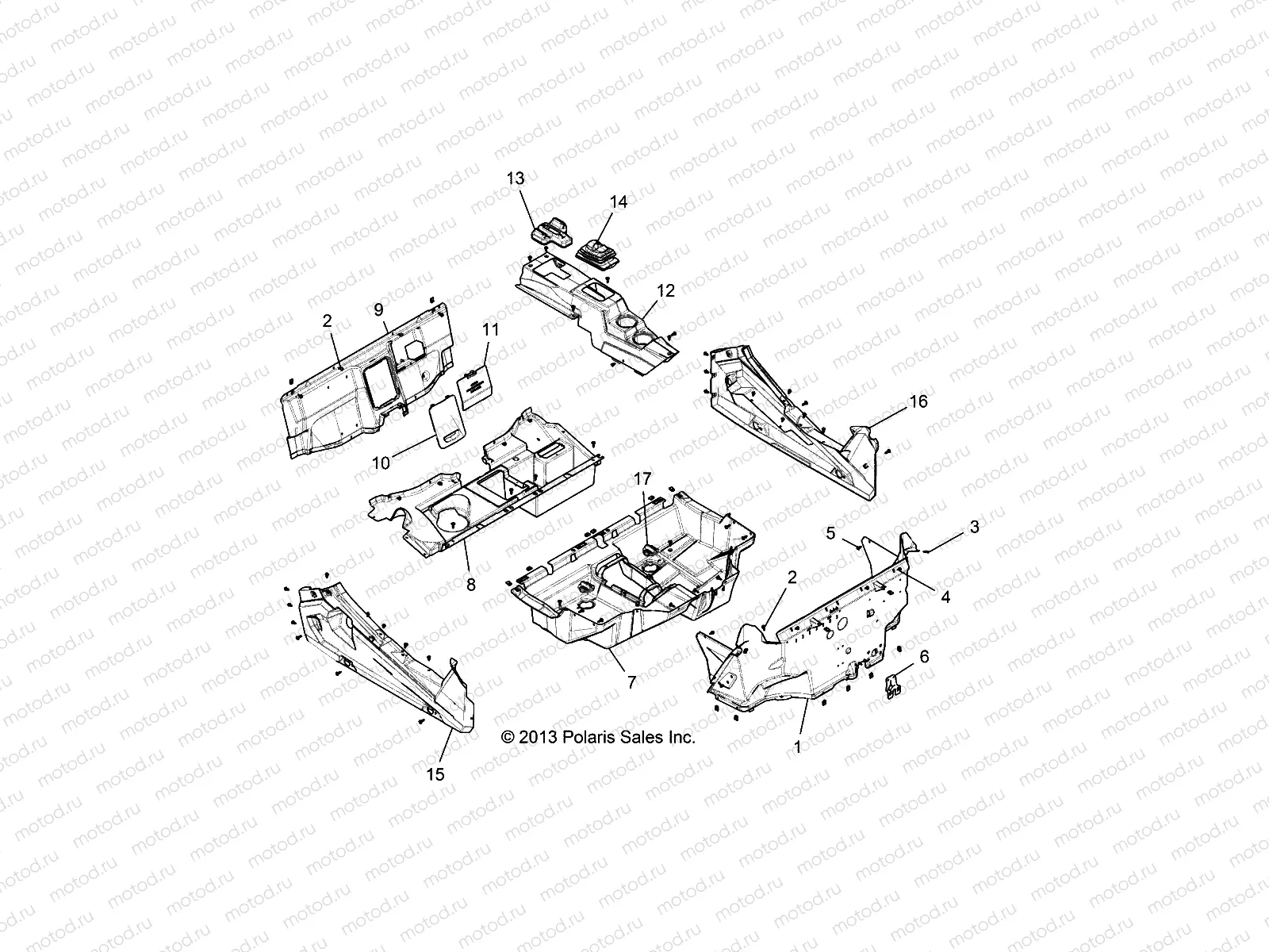 BODY | BODY, FLOOR and ROCKER PANELS - Z15VDE99FV (49RGRFLOOR14RZR1KI)