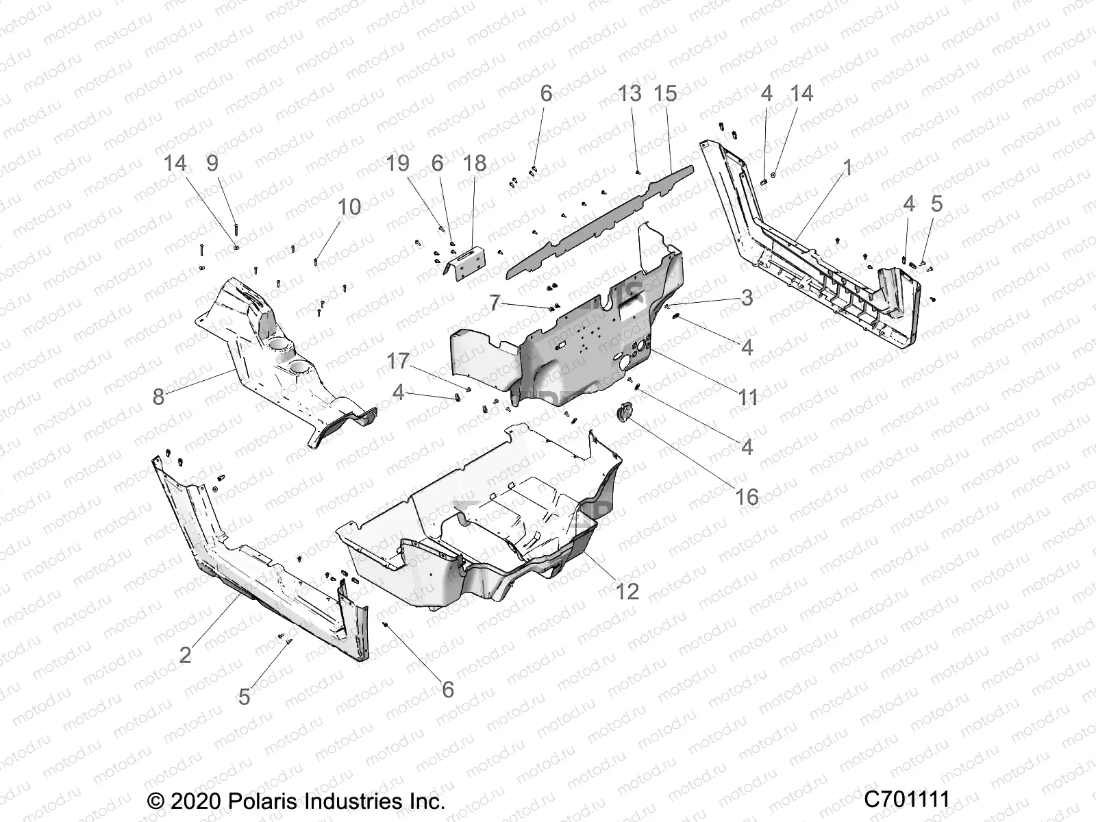 BODY | BODY, FLOOR and ROCKER PANELS - Z20CHA57K2 (49RGRFLOOR12RZR600)