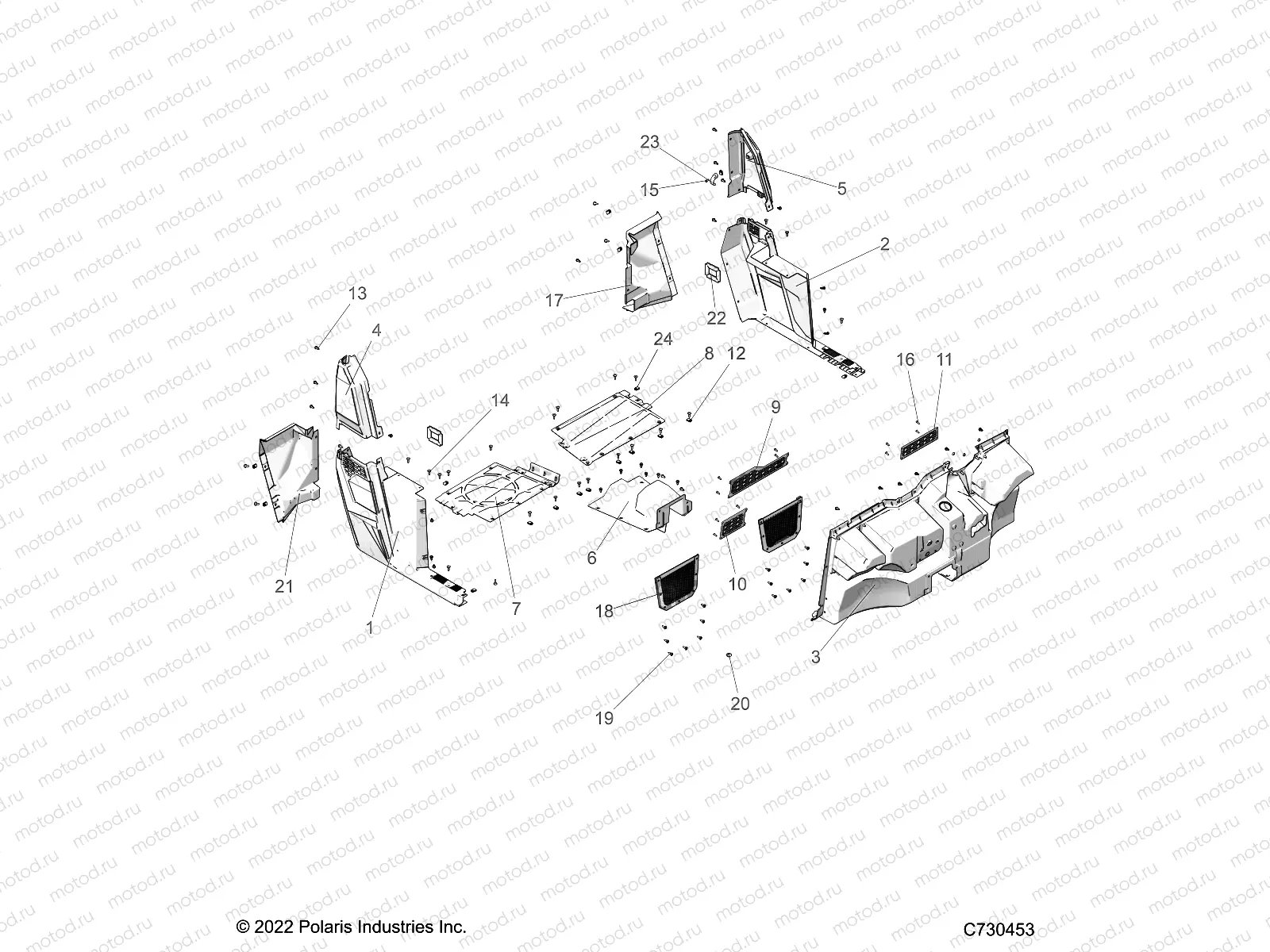 BODY | BODY, FLOOR and ROCKERS - R23MAA57B1/EB4/B9 (C730453)