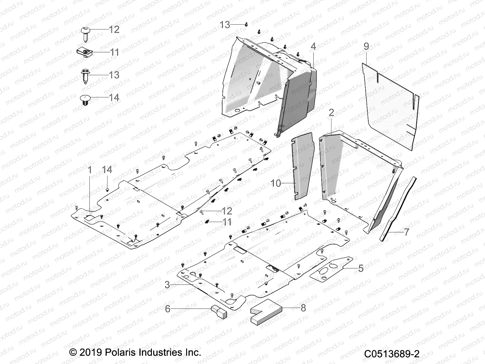 BODY | BODY, FLOOR ASM. - T21AARGB/SGD ALL OPTIONS (C0513689-2)