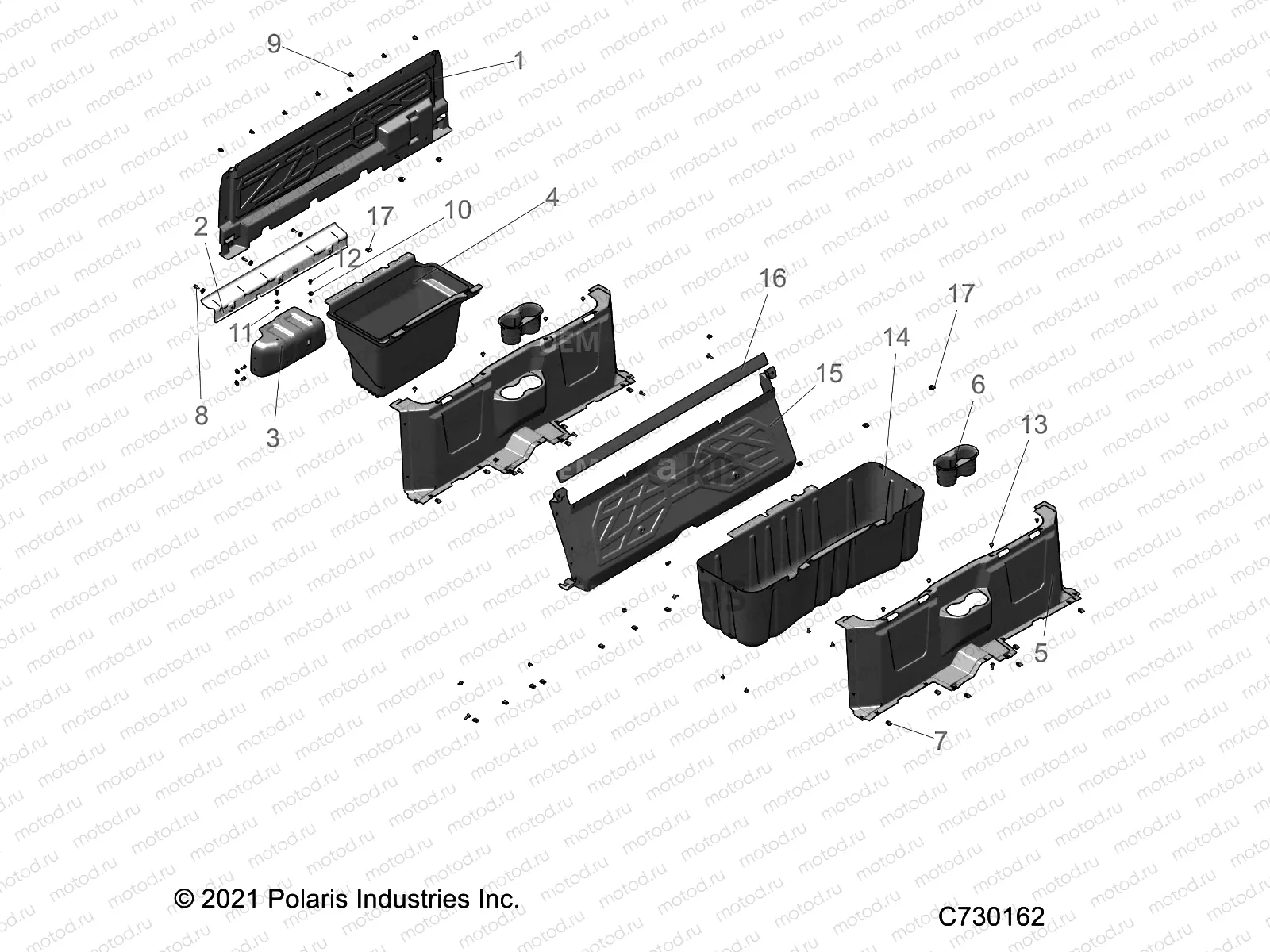 BODY | BODY, FLOOR CLOSEOFFS and BIN - R23M4A57B1/EB4/B9 (C730162)