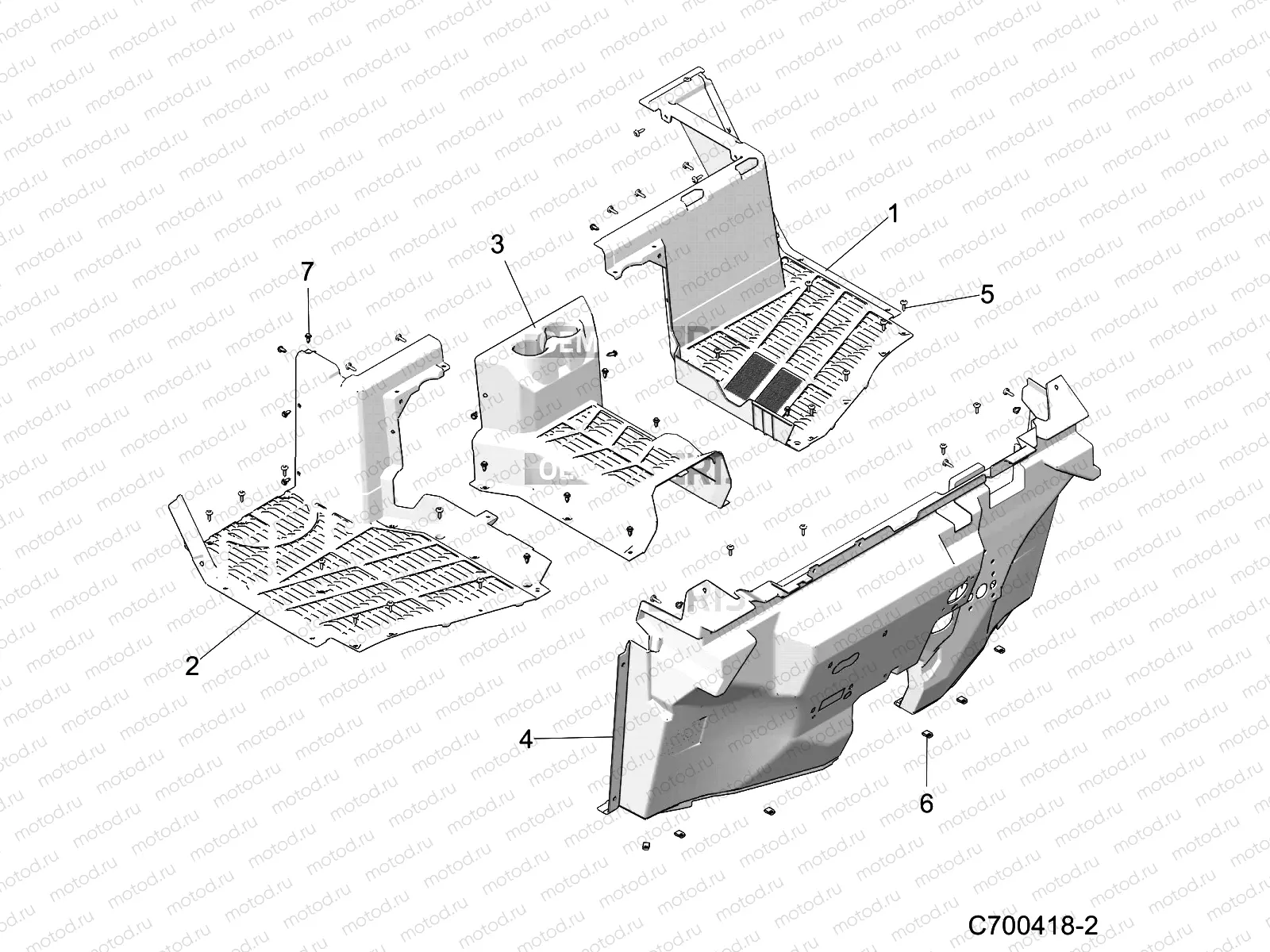 BODY | BODY, FLOOR, FRONT - D20BEP99A4/B4/GP99A4 (C700418-2)