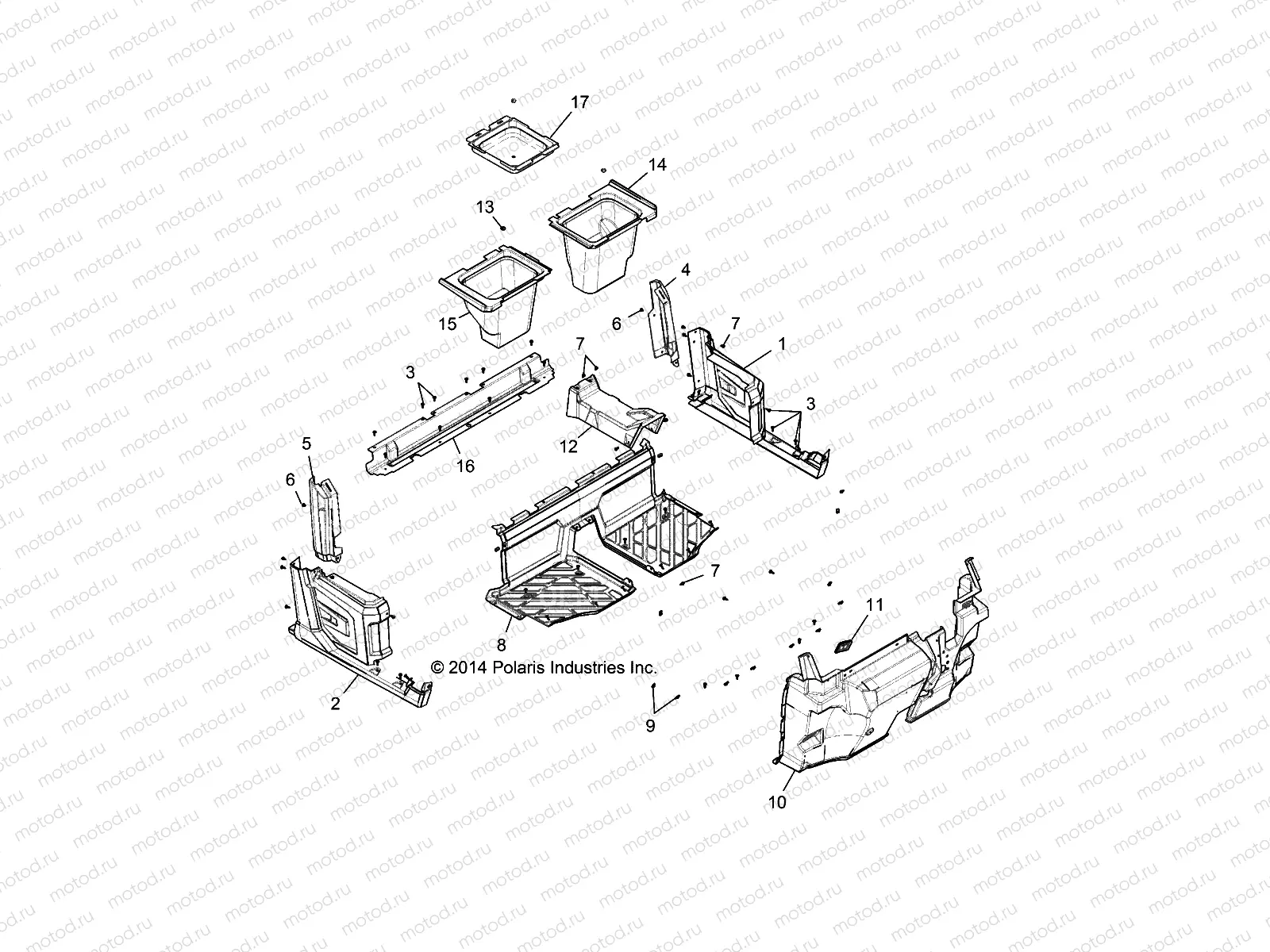 BODY | BODY, FLOOR, FRONT - R19RVA87A1/B1/EA9/AH/B9/BH (49RGRFLOOR15CREW)