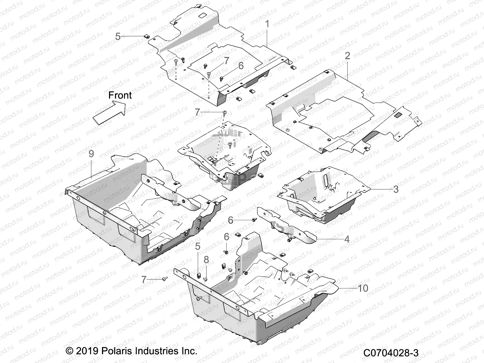 BODY | BODY, FLOOR PANELS, REAR - Z22RME2KAG/BG/K2KAN/BN (C0704028-3)