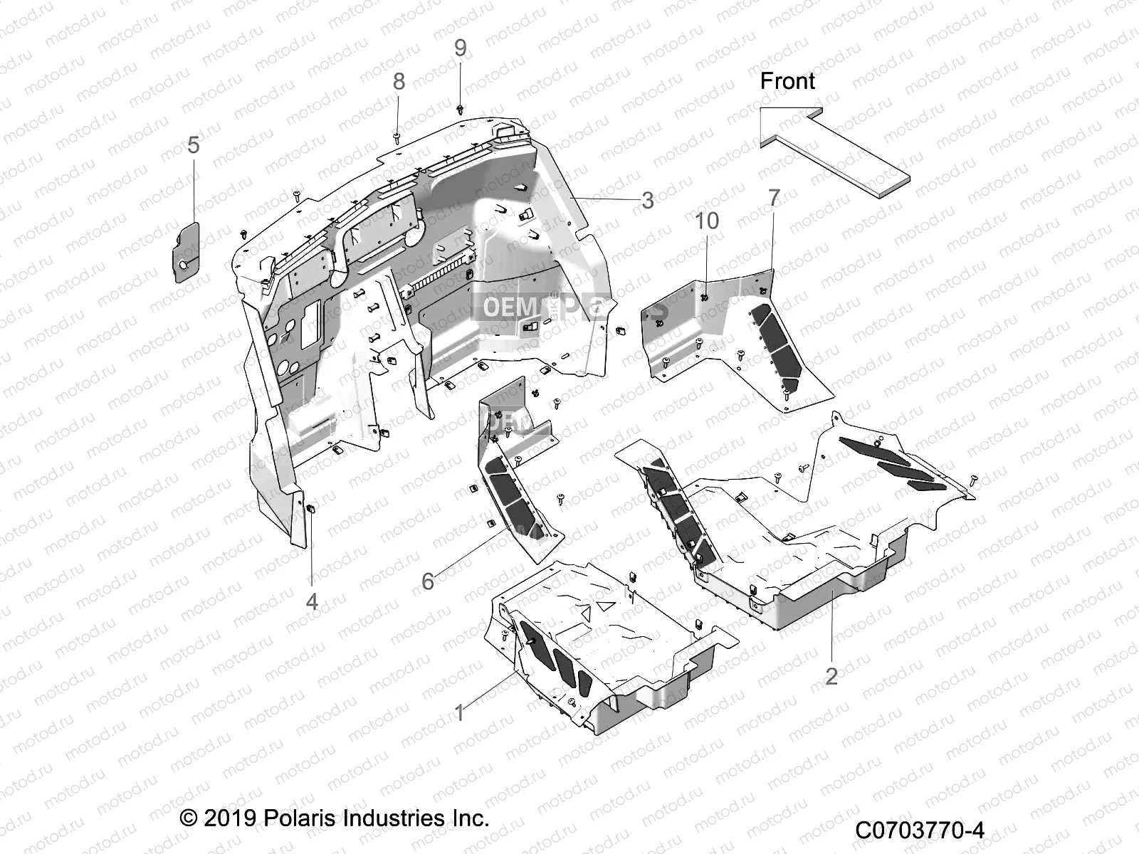 BODY | BODY, FLOOR PANELS - Z23R4D92AK/AS/BK/BS (C0703770-4)