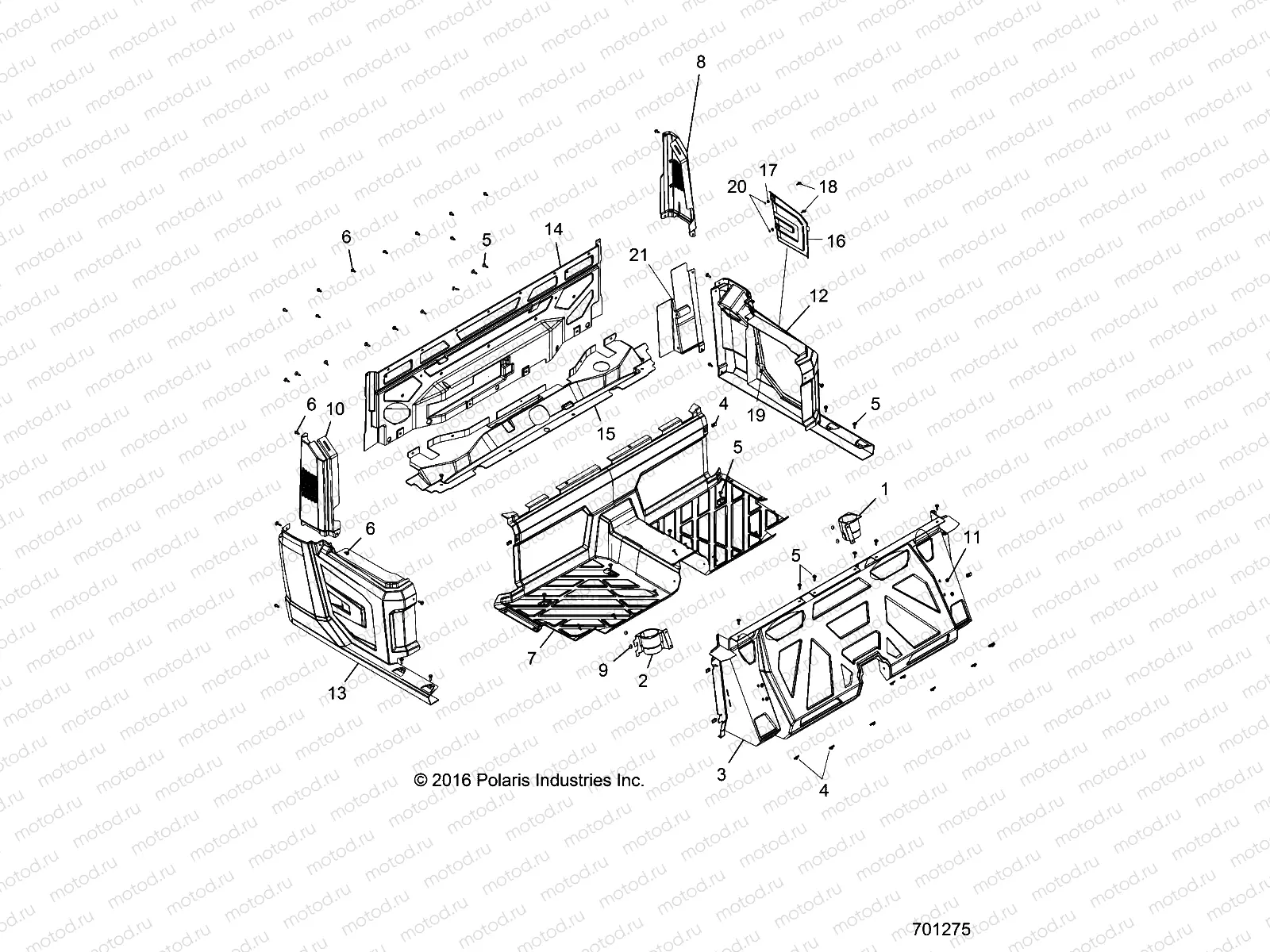BODY | BODY, FLOOR, REAR - R17RV_99 ALL OPTIONS (701275)