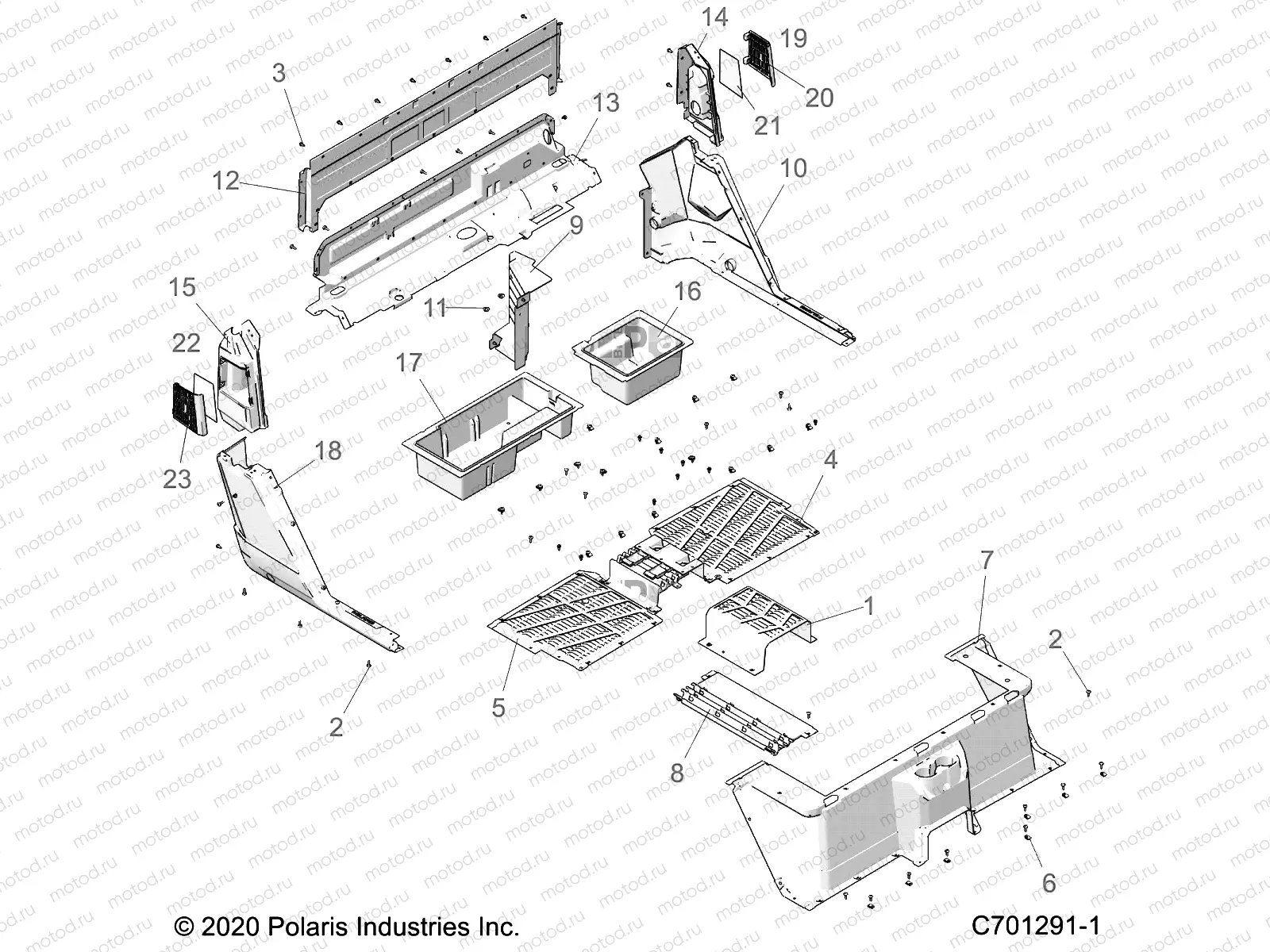 BODY | BODY, FLOOR, REAR - R23T6E99AD/BD/AP/BP/A9/B9 (C701291-1)