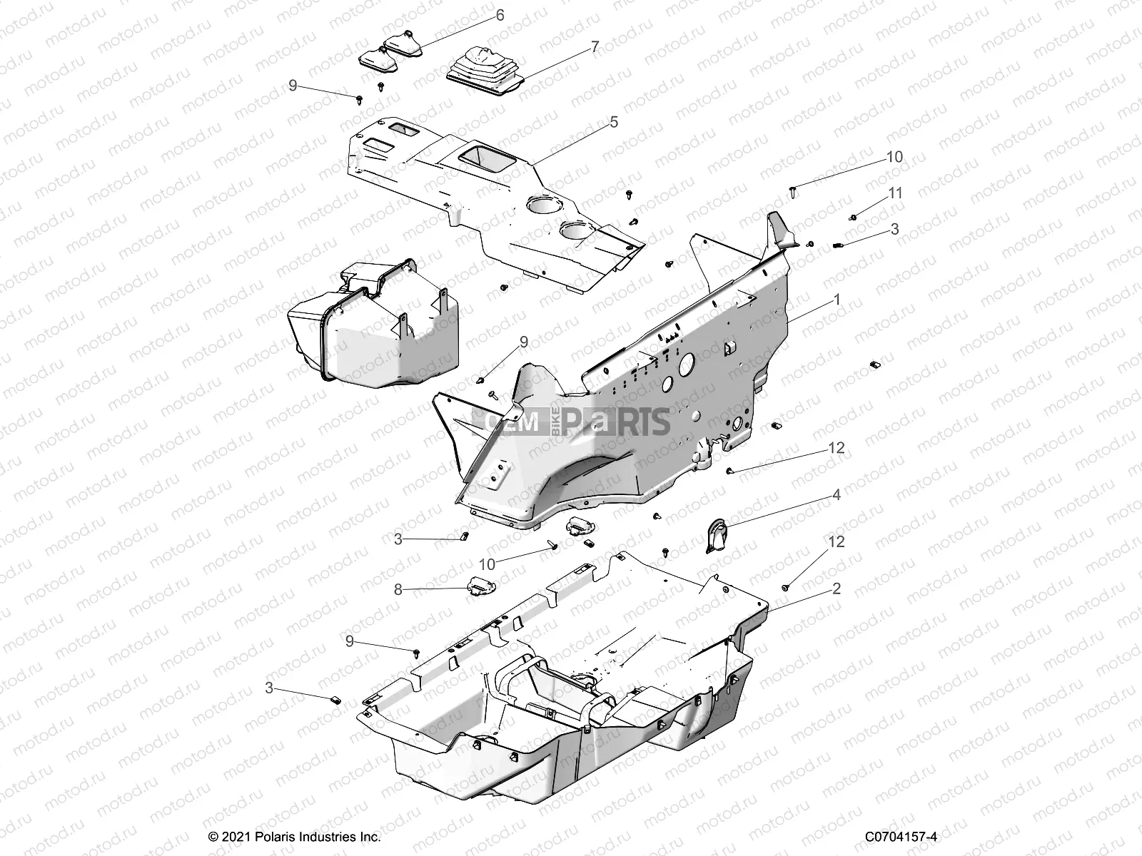 BODY | BODY, FLOOR - Z23N4V99AL/BL/AR/BR (C701176-1)