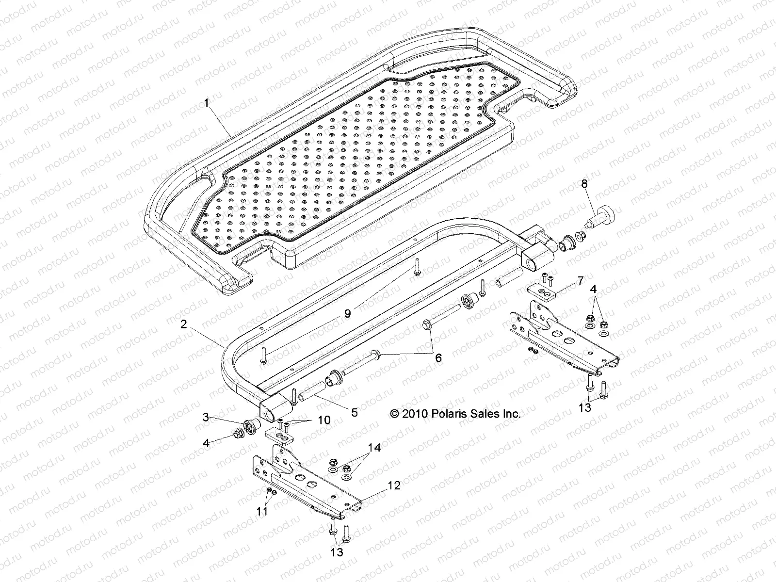 BODY | BODY, FOOTREST, REAR - L11AA08PA/PB/PC  (49LEVFOOTRESTRR11BRZ)