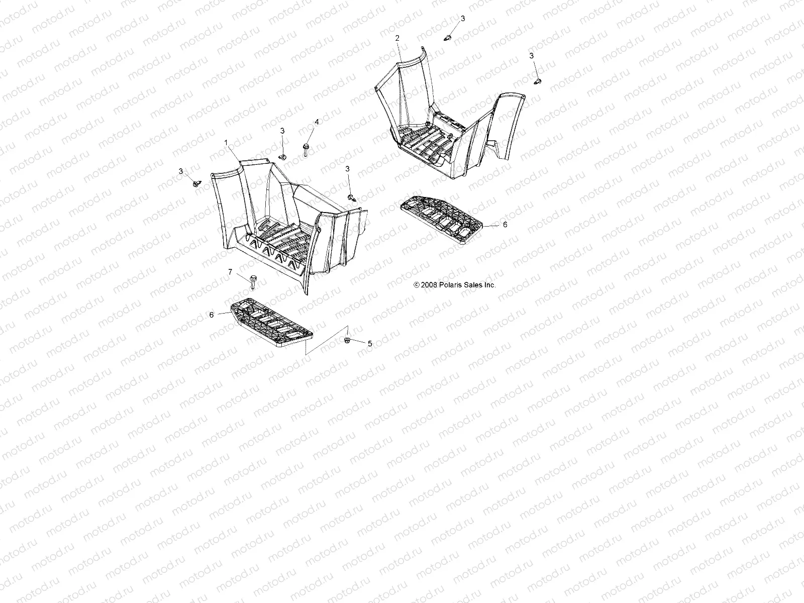 BODY | BODY, FOOTWELLS - A11ZN55AA/AQ/AZ (49ATVFOOTWELL09SPXP550)