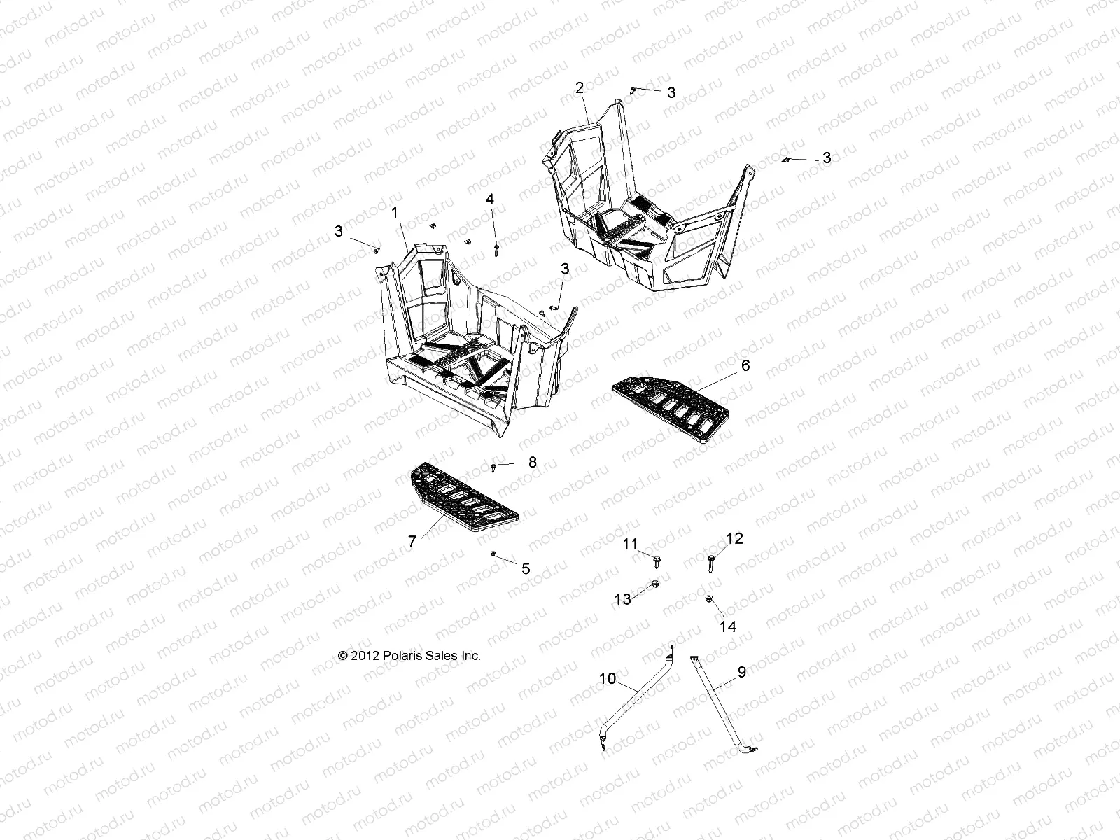 BODY | BODY, FOOTWELLS - A13GH85AJ/EAK (49ATVFOOTWELL13850SCRAM)