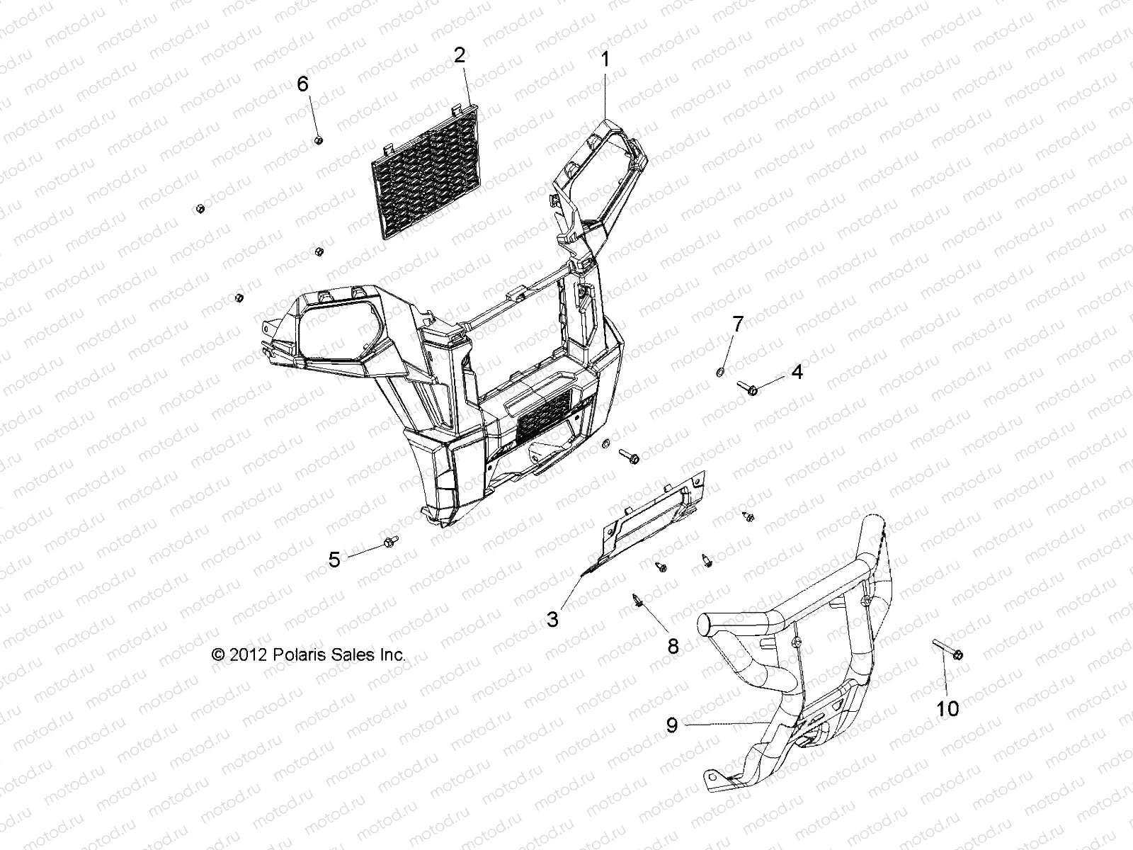 BODY | BODY, FRONT BUMPER - A13GH85AJ/EAK (49ATVBUMPER13850SCRAM)