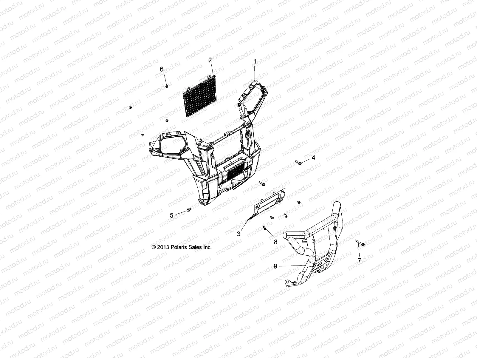 BODY | BODY, FRONT BUMPER - A14GH9EAW (49ATVBUMPER14SCRAM)