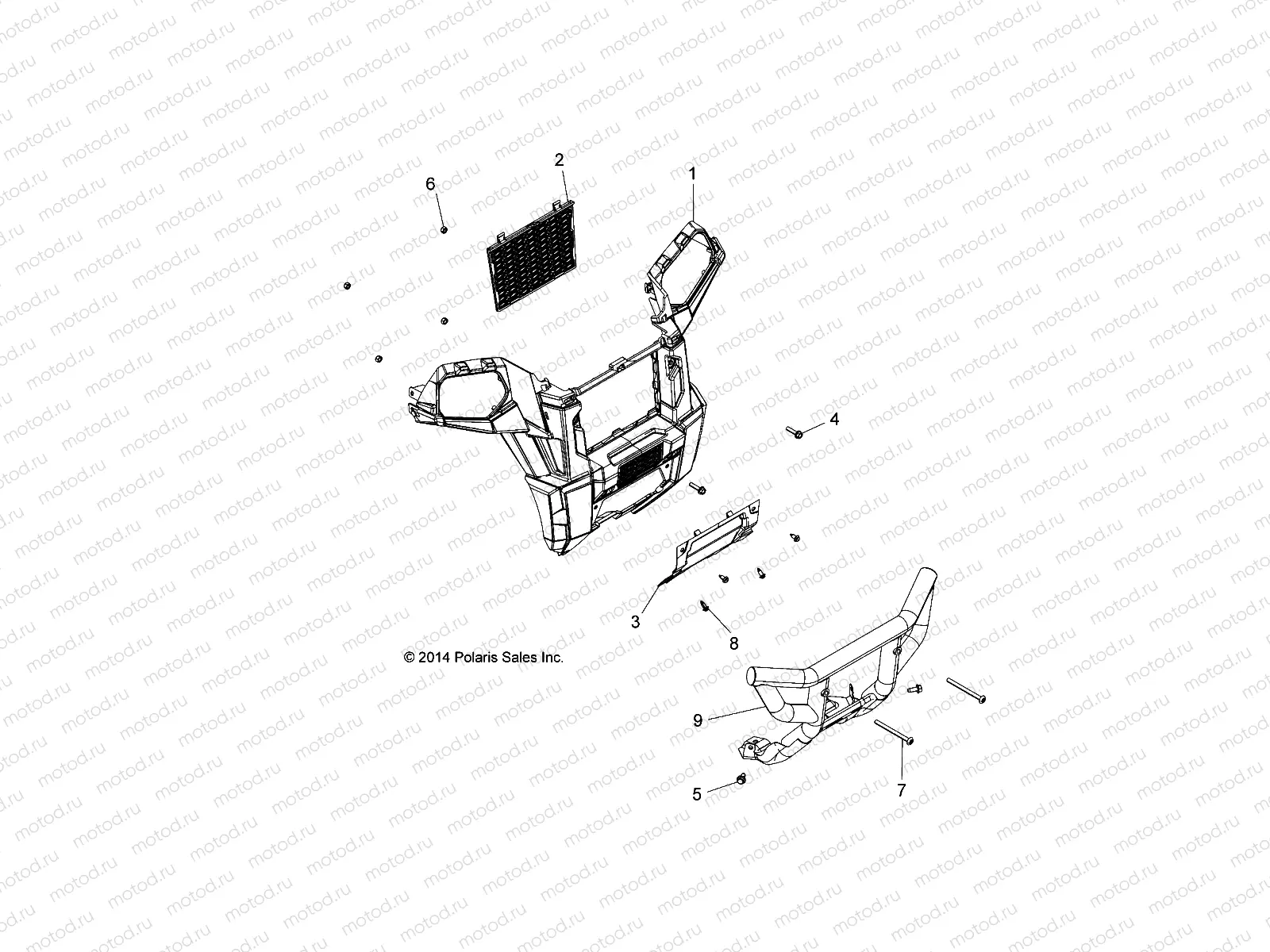 BODY | BODY, FRONT BUMPER - A16SVE95NM/AN2 (49ATVBUMPER15SCRM1)