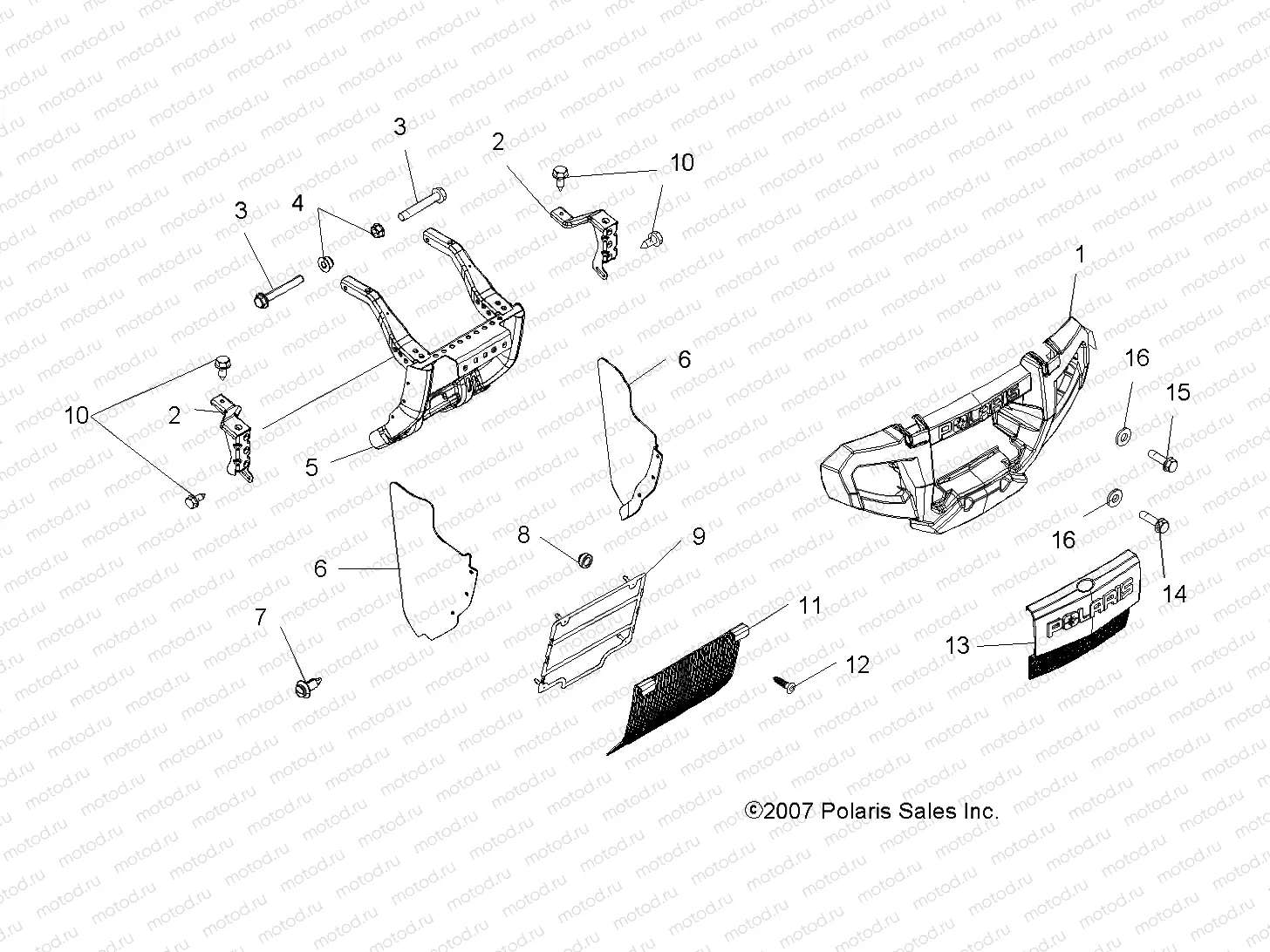 BODY | BODY, FRONT BUMPER and MOUNTING - A09DN50EA (49ATVBUMPER08SPTRG500QD)