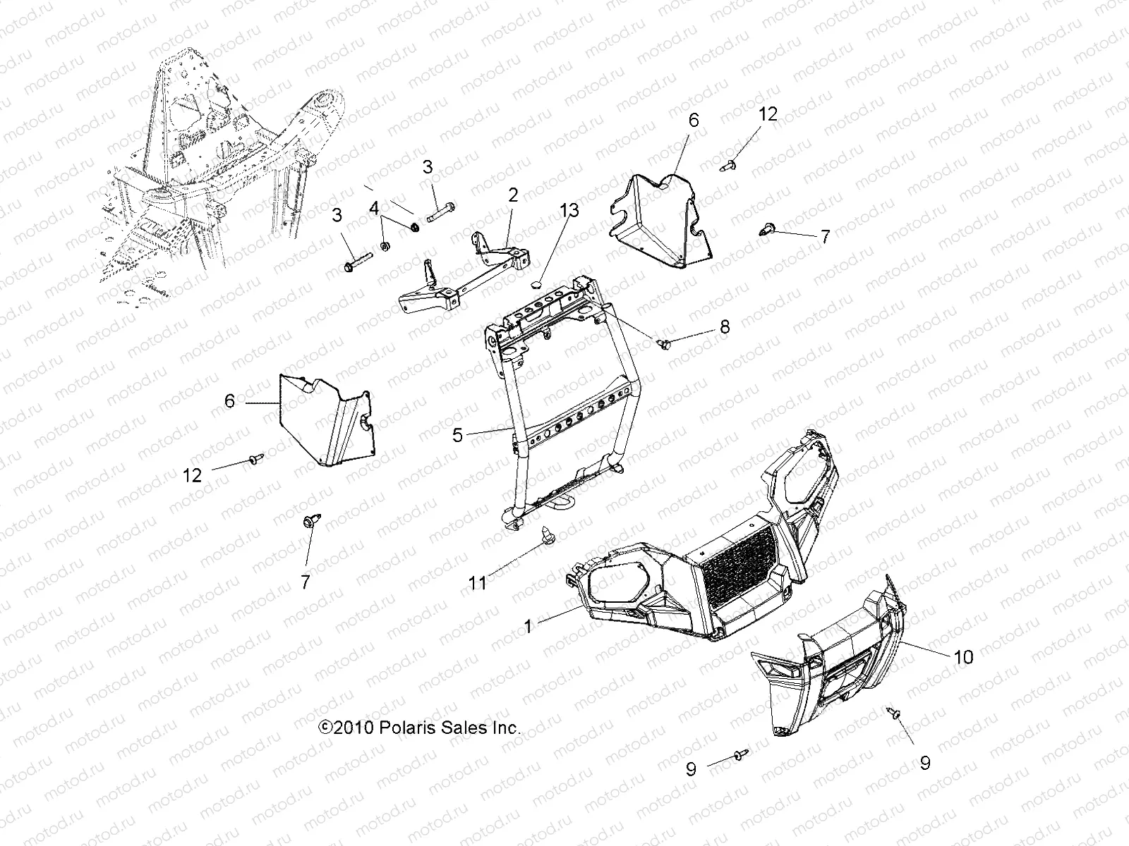 BODY | BODY, FRONT BUMPER and MOUNTING - A11MH76AX/AZ (49ATVBUMPER11SP500TRG)