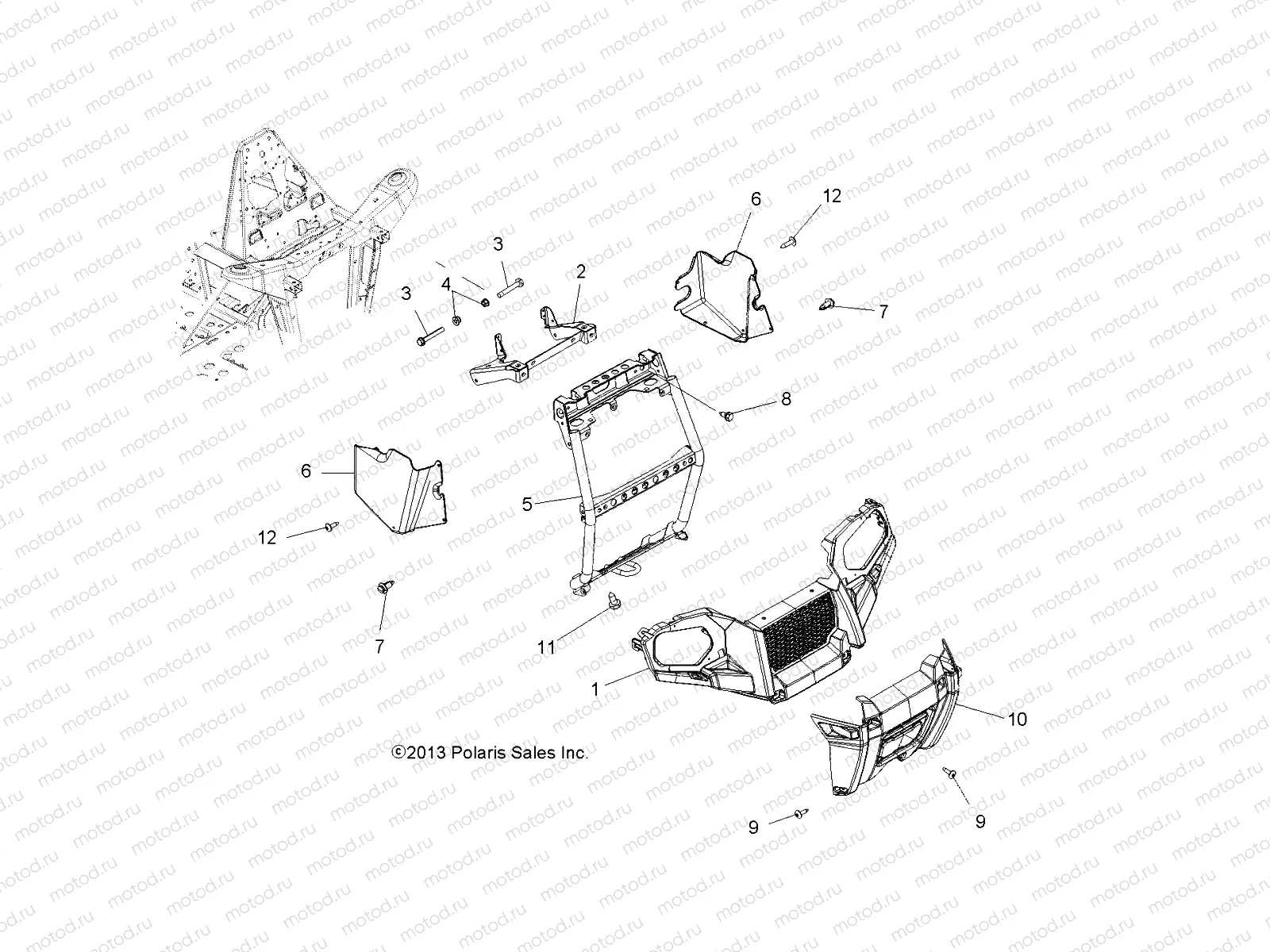 BODY | BODY, FRONT BUMPER and MOUNTING - A14MH57TD (49ATVBUMPER14SP570)