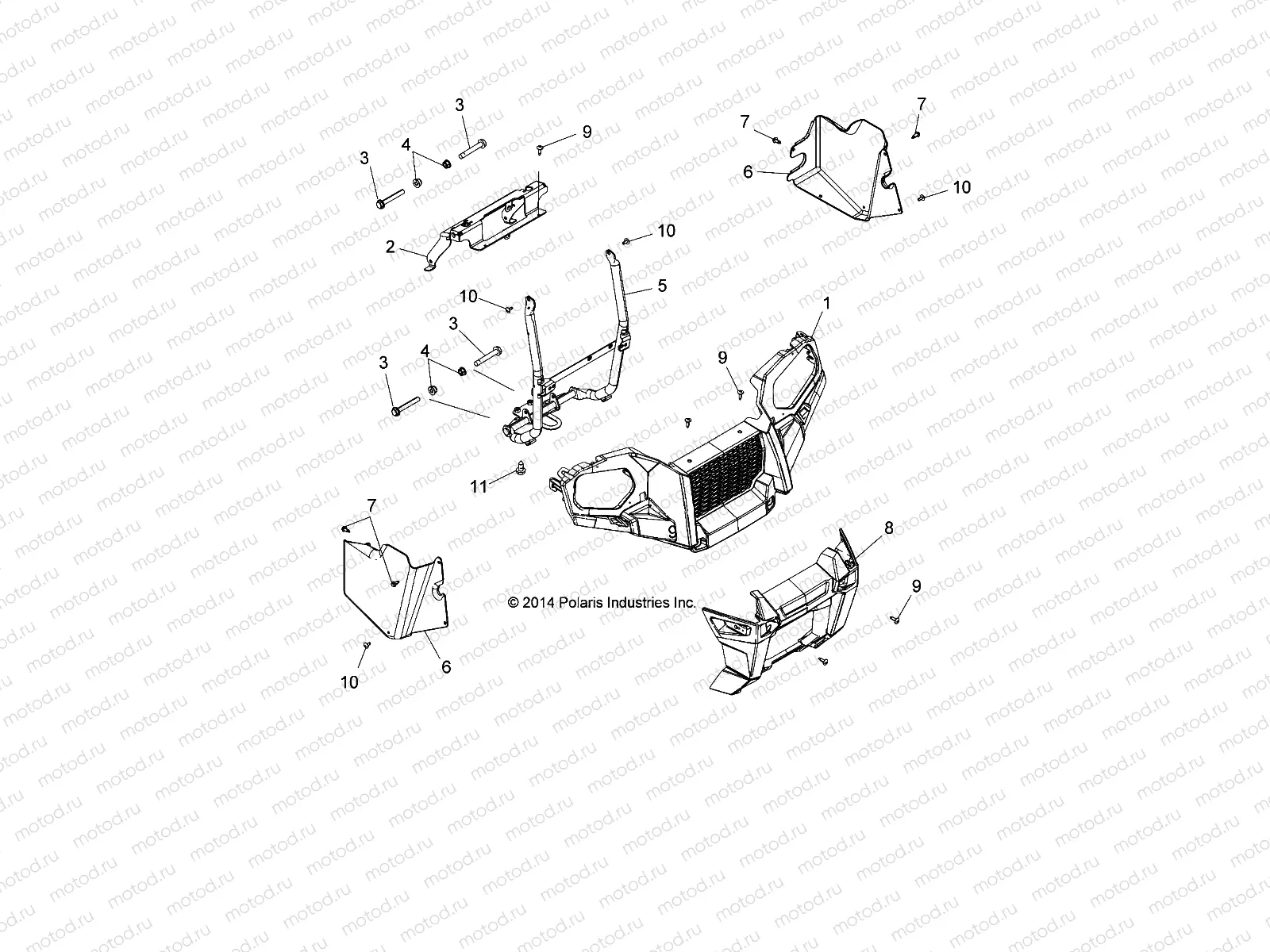BODY | BODY, FRONT BUMPER and MOUNTING - A15SEB57CA/CJ/SEC57CJ/CA (49ATVBUMPER15QUAD)