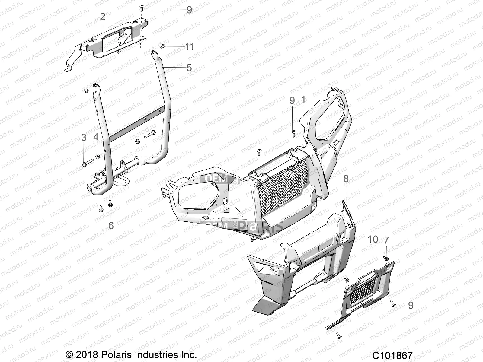 BODY | BODY, FRONT BUMPER and MOUNTING - A20SEE57A1/A4/A7/A9/B1/B4/B7/B9 (C101867)