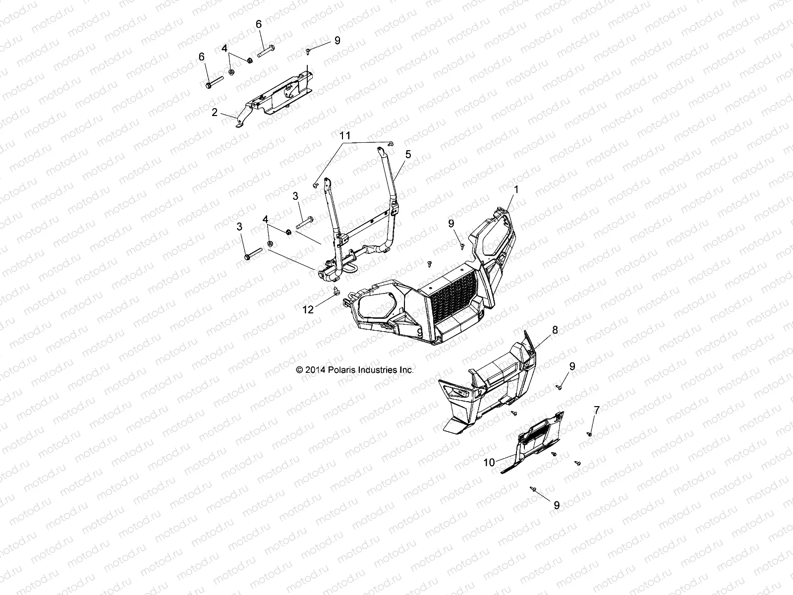 BODY | BODY, FRONT BUMPER and MOUNTING - A20SHE57AN/AF (49ATVBUMPER15570SP)