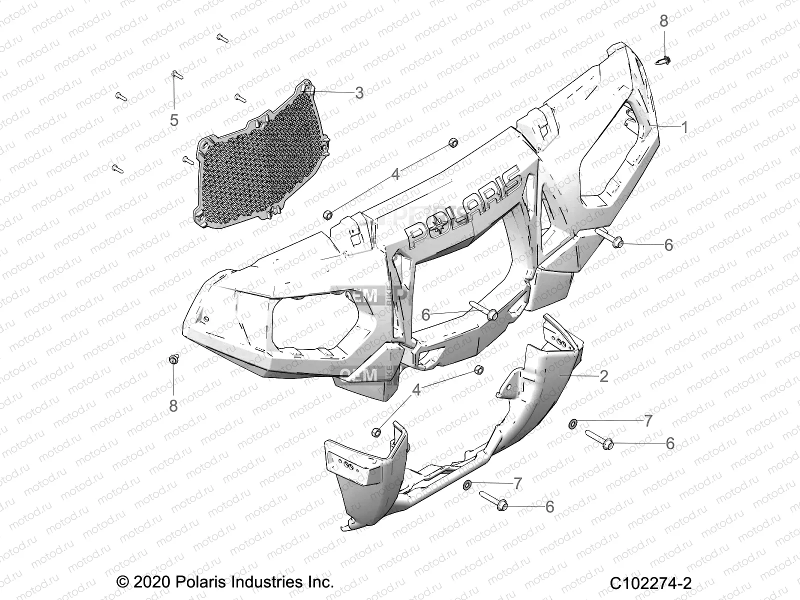 BODY | BODY, FRONT BUMPER and MOUNTING - A23SYE95PM (C102274-2)