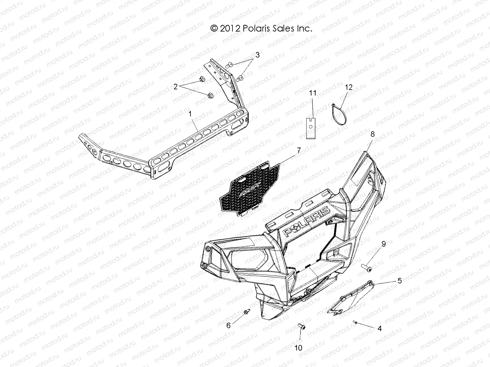 BODY | BODY, FRONT BUMPER - R13VH57AD/6EAK (49RGRBUMPER13RZR570)