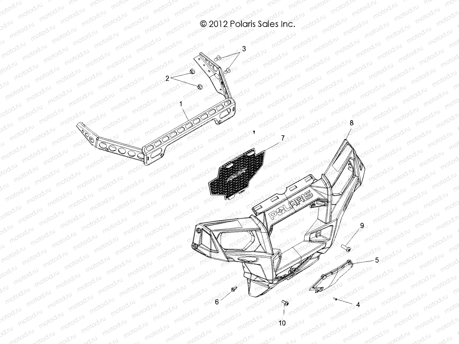 BODY | BODY, FRONT BUMPER - R13VH57FX (49RGRBUMPER12RZR570I)