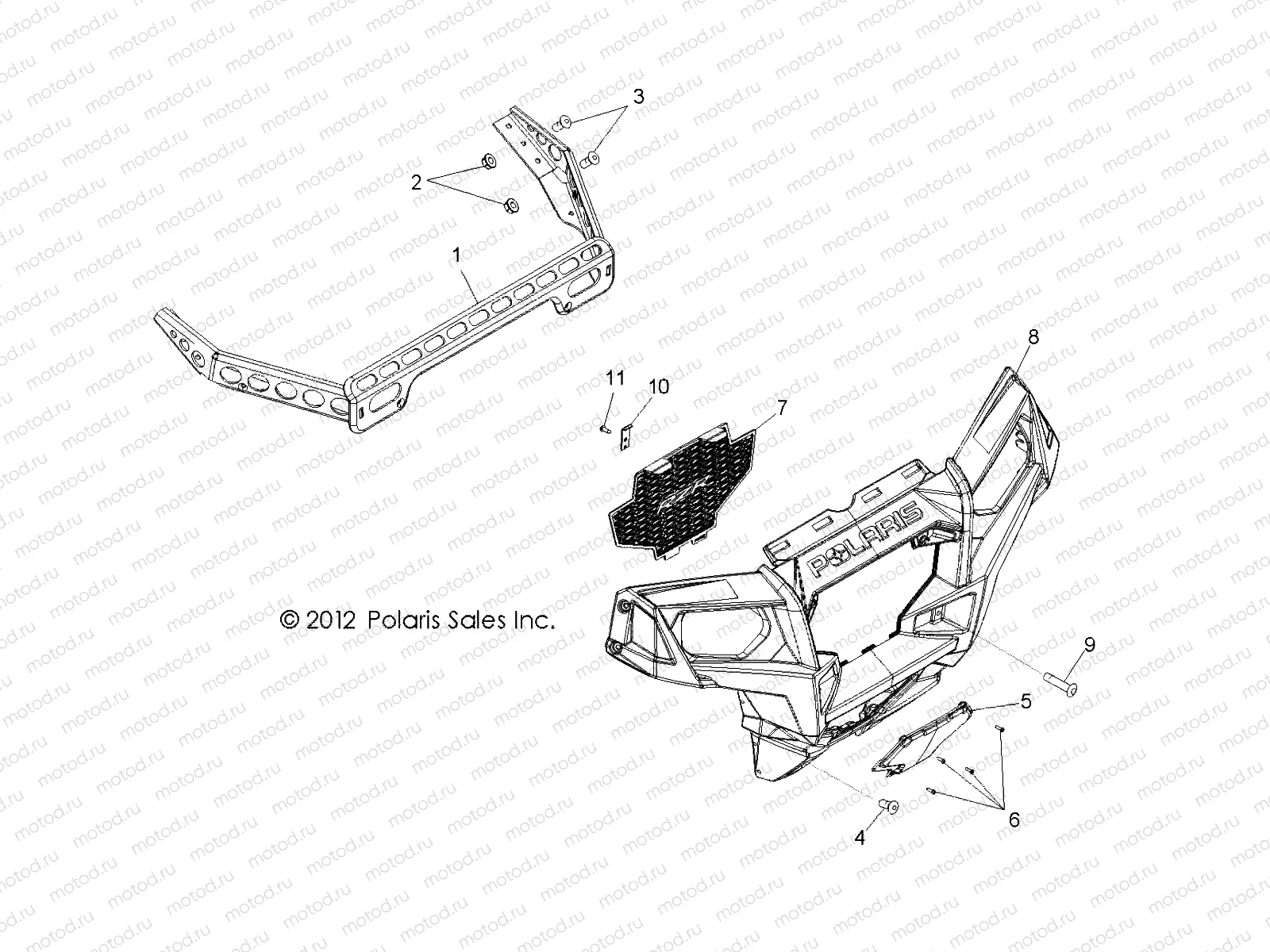 BODY | BODY, FRONT BUMPER - R13XE76AD/EAI (49RGRBUMPER13RZR)