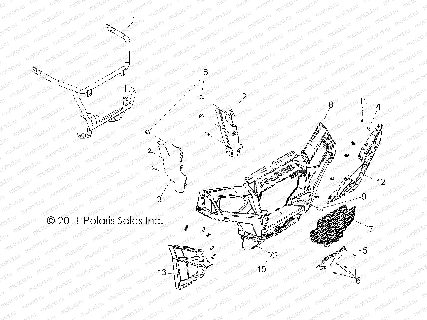 BODY | BODY, FRONT BUMPER - R13XT87AA/9EAK (49RGRBUMPER12RZRXP900)