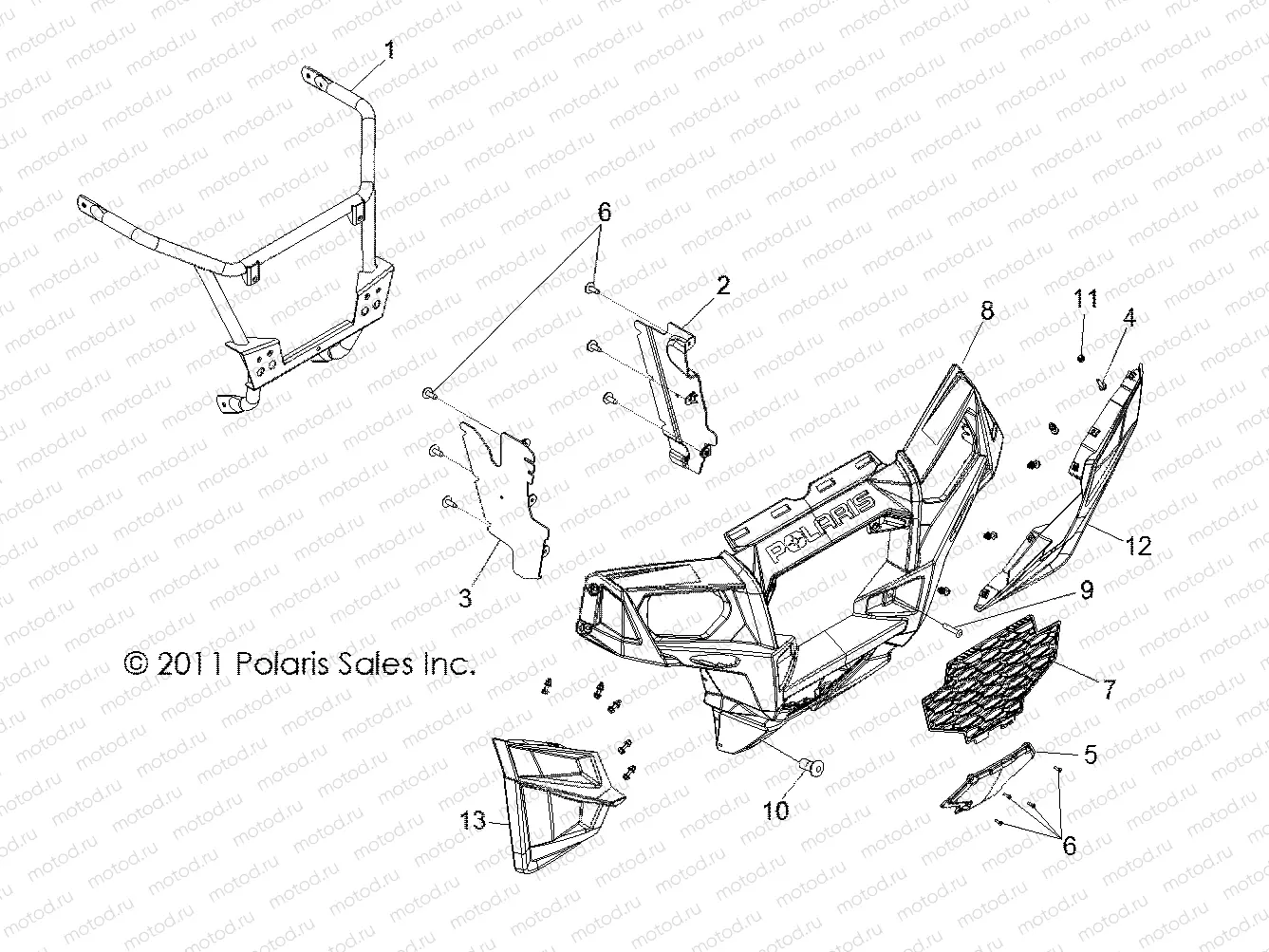 BODY | BODY, FRONT BUMPER - R13XT9EFX (49RGRBUMPER13RZRXP4I)