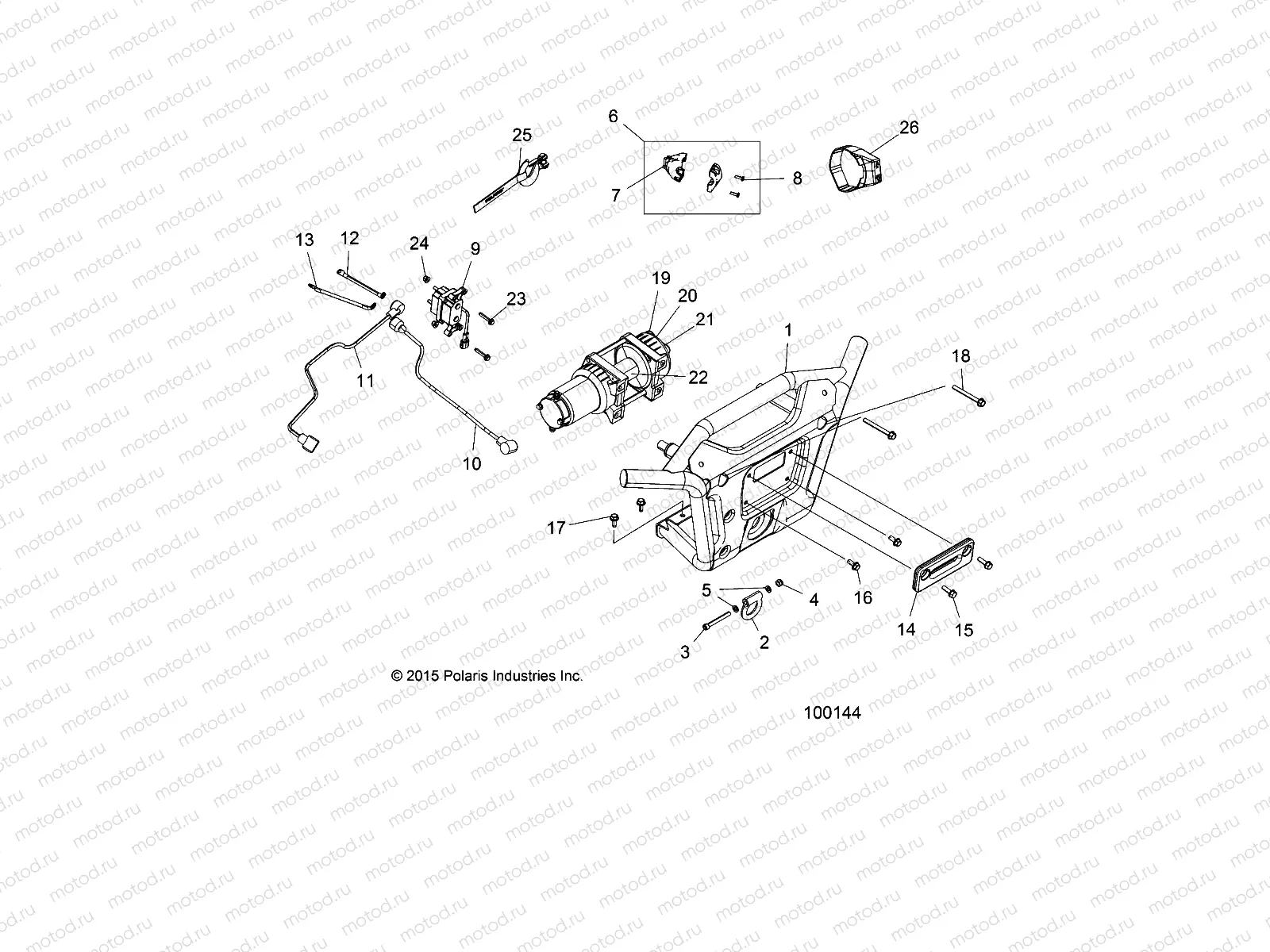 BODY | BODY, FRONT BUMPER WINCH and MOUNTING - A20SXM95AL (100144)