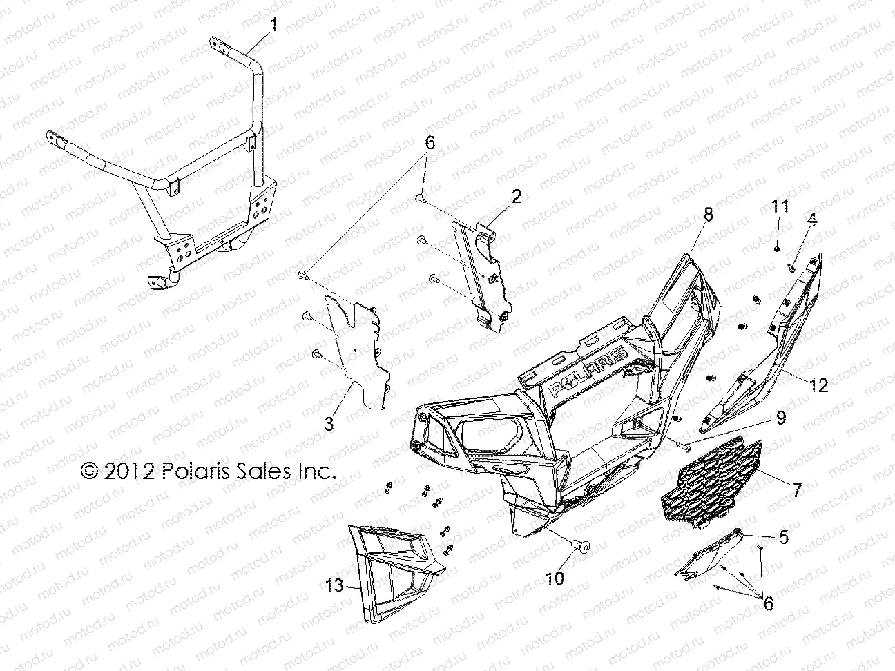BODY | BODY, FRONT BUMPER - Z14JT9EFX (49RGRBUMPER13RZRXP900I)