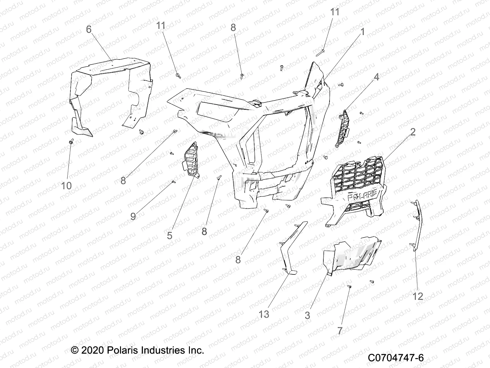BODY | BODY, FRONT BUMPER - Z22A5K87A4/A5V87A4 (C0704747-6)