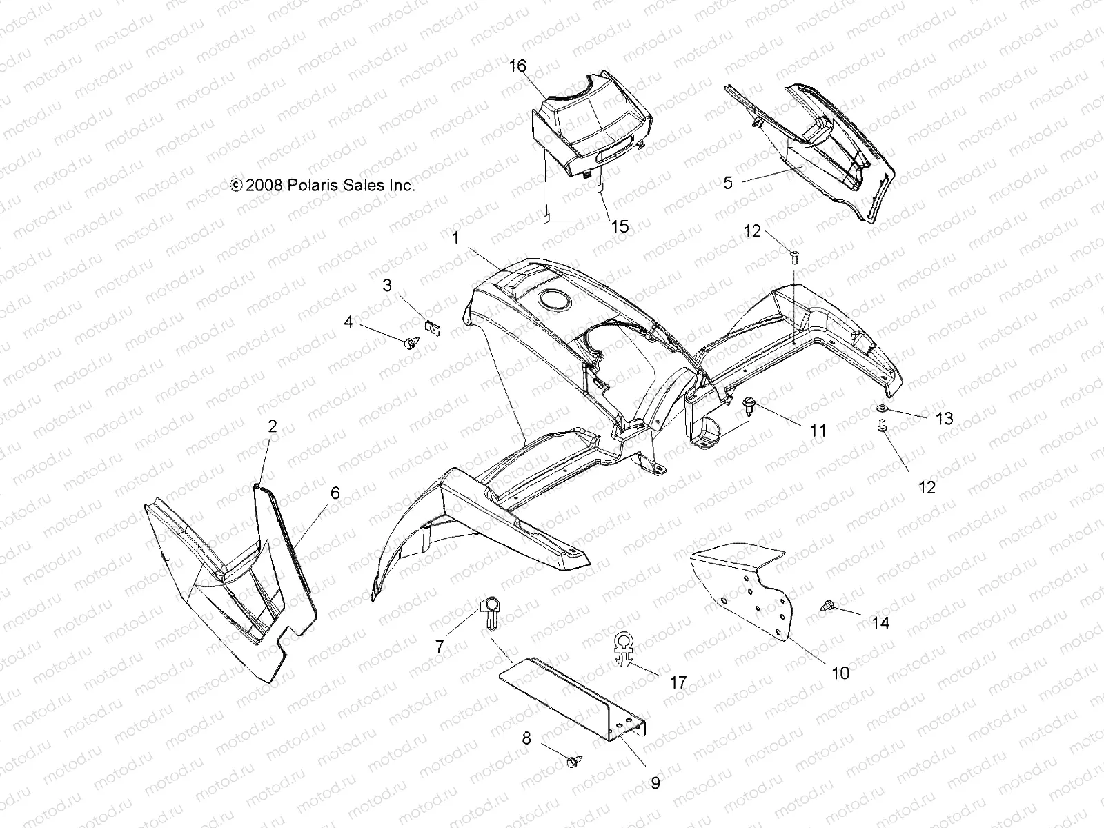 BODY | BODY, FRONT CAB - A09DN50EA (49ATVCAB09SP500TRGQD)