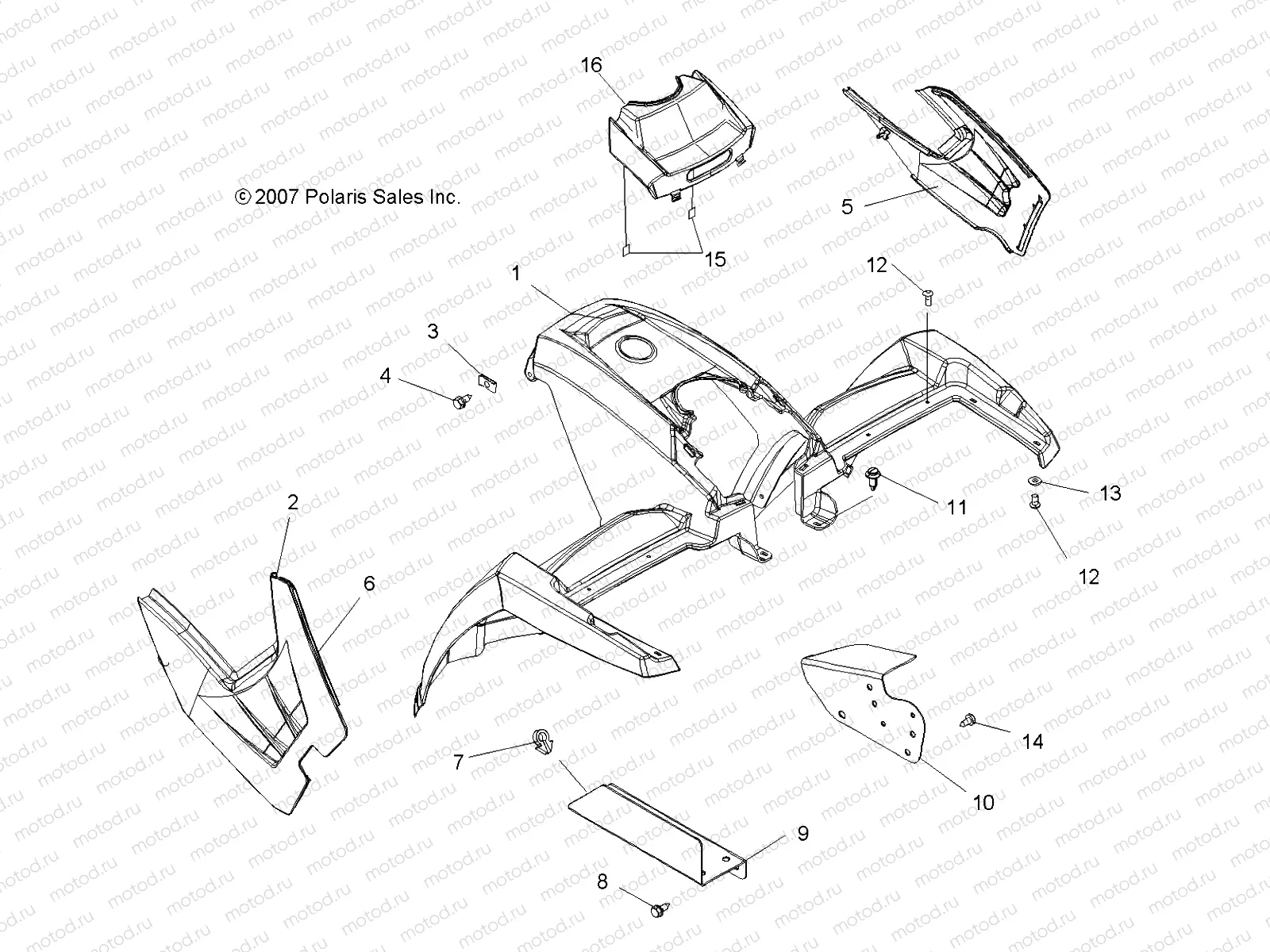 BODY | BODY, FRONT CAB - A10DH50FX (49ATVCAB08SPX25)
