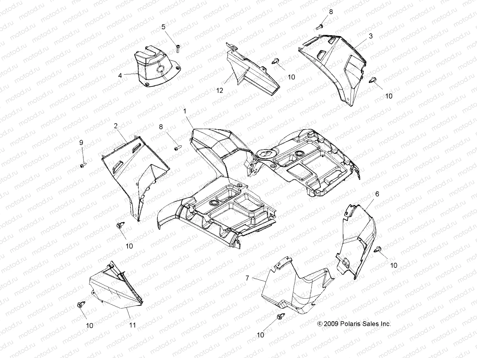 BODY | BODY, FRONT CAB - A10DX85AL/AF (49ATVCAB10SPXP550)
