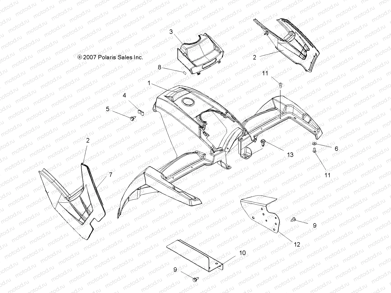 BODY | BODY, FRONT CAB - A10MH76AJ/MN76AX/AZ (49ATVCAB08SP800EFI)